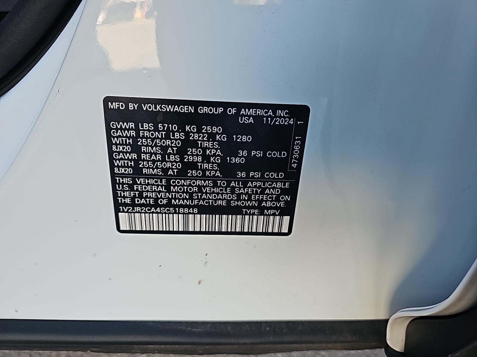 2025 Volkswagen Atlas 2.0T SE FWD