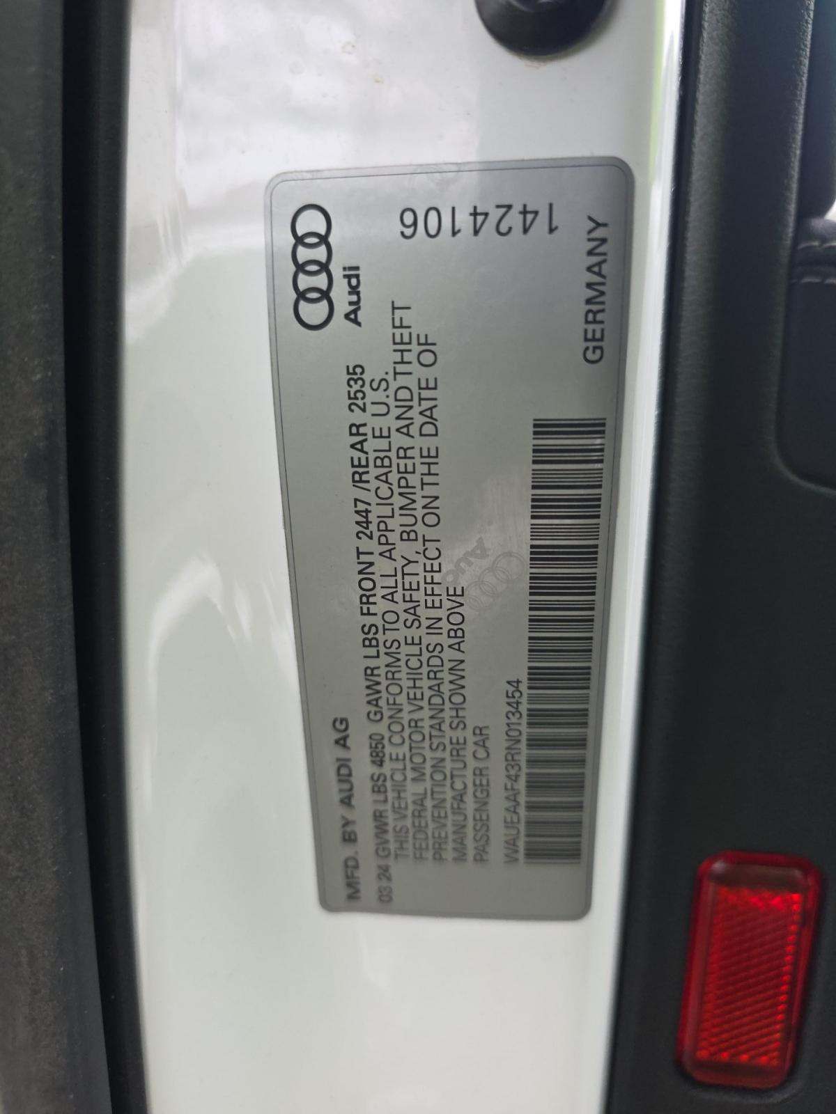 2024 Audi A4 S line Premium Plus AWD