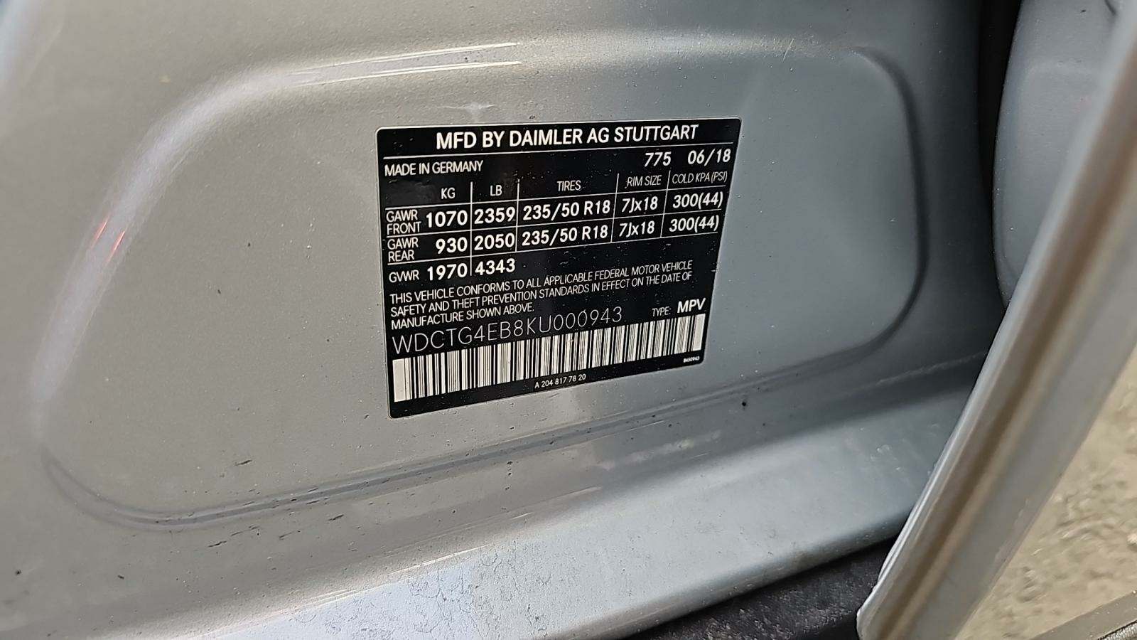 2019 Mercedes-Benz GLA GLA 250 FWD