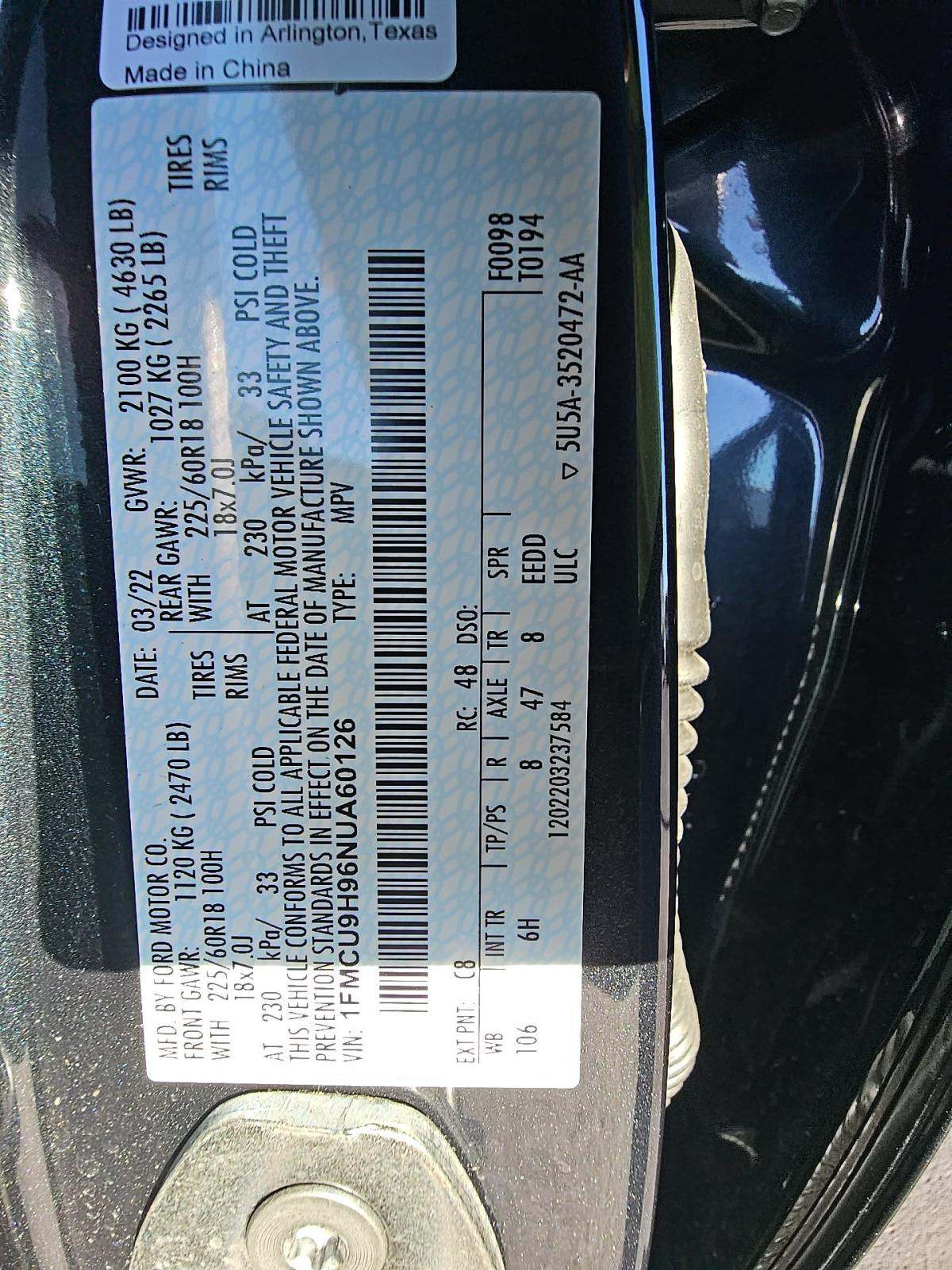 2022 Ford Escape SEL AWD