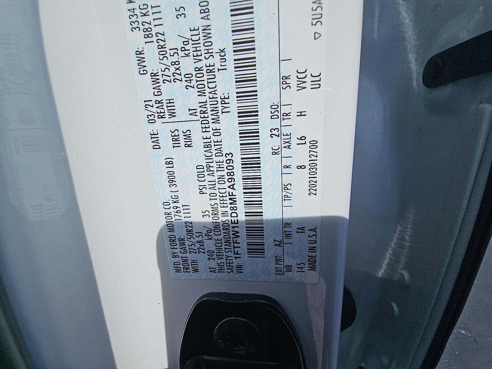 2021 Ford F-150 Hybrid Limited AWD