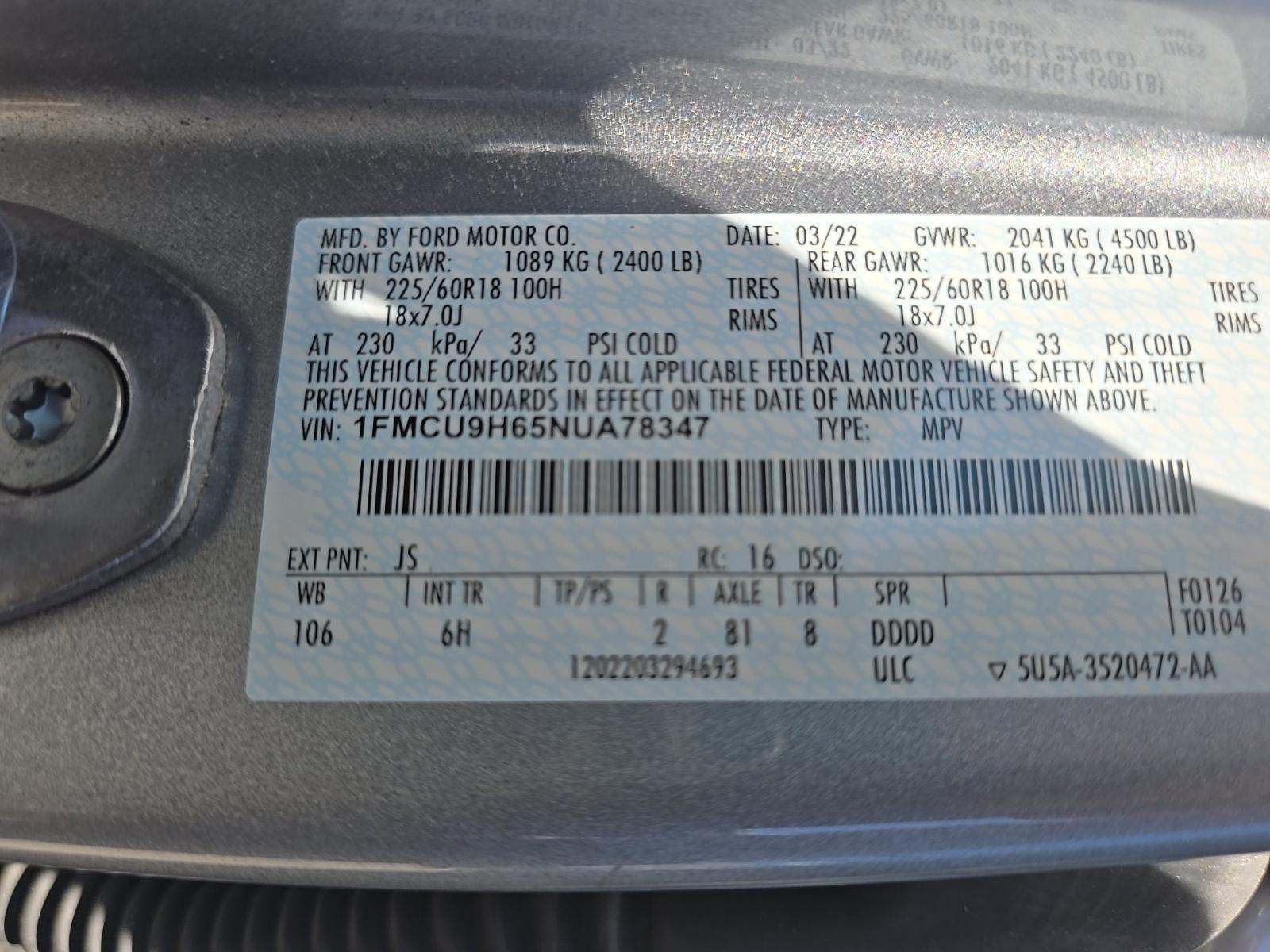 2022 Ford Escape SEL AWD