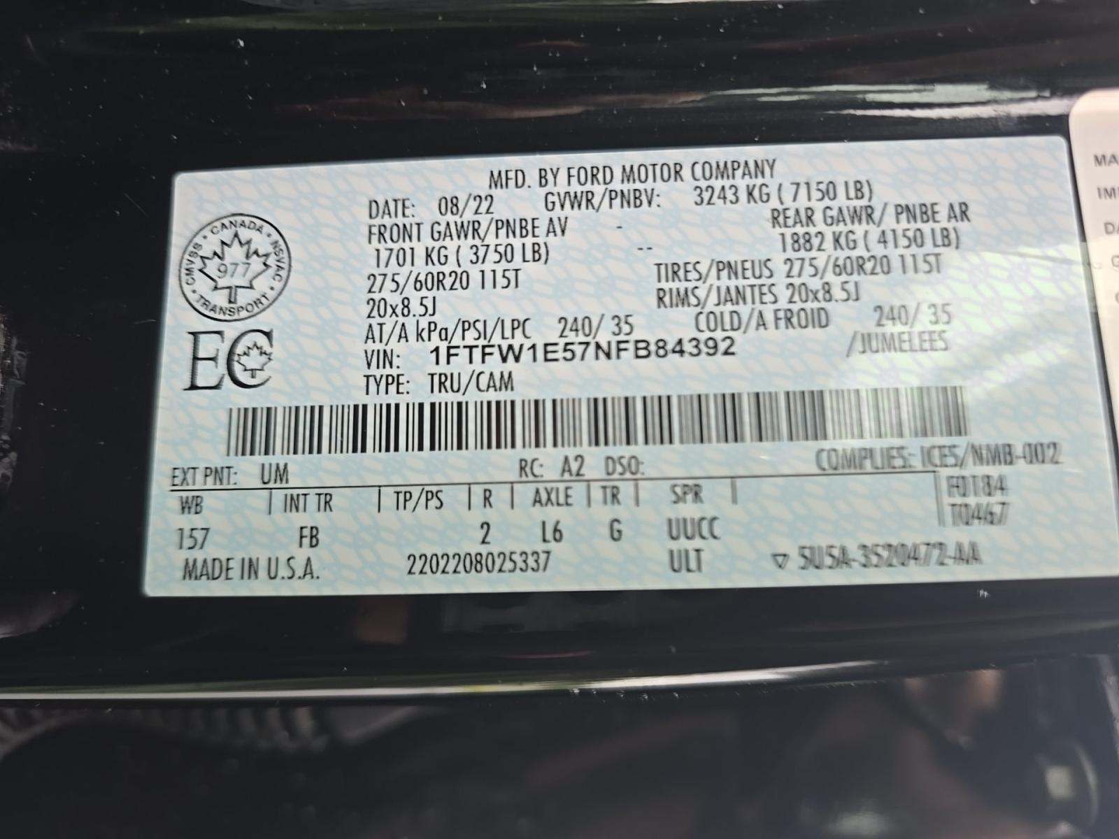 2022 Ford F-150 XLT AWD