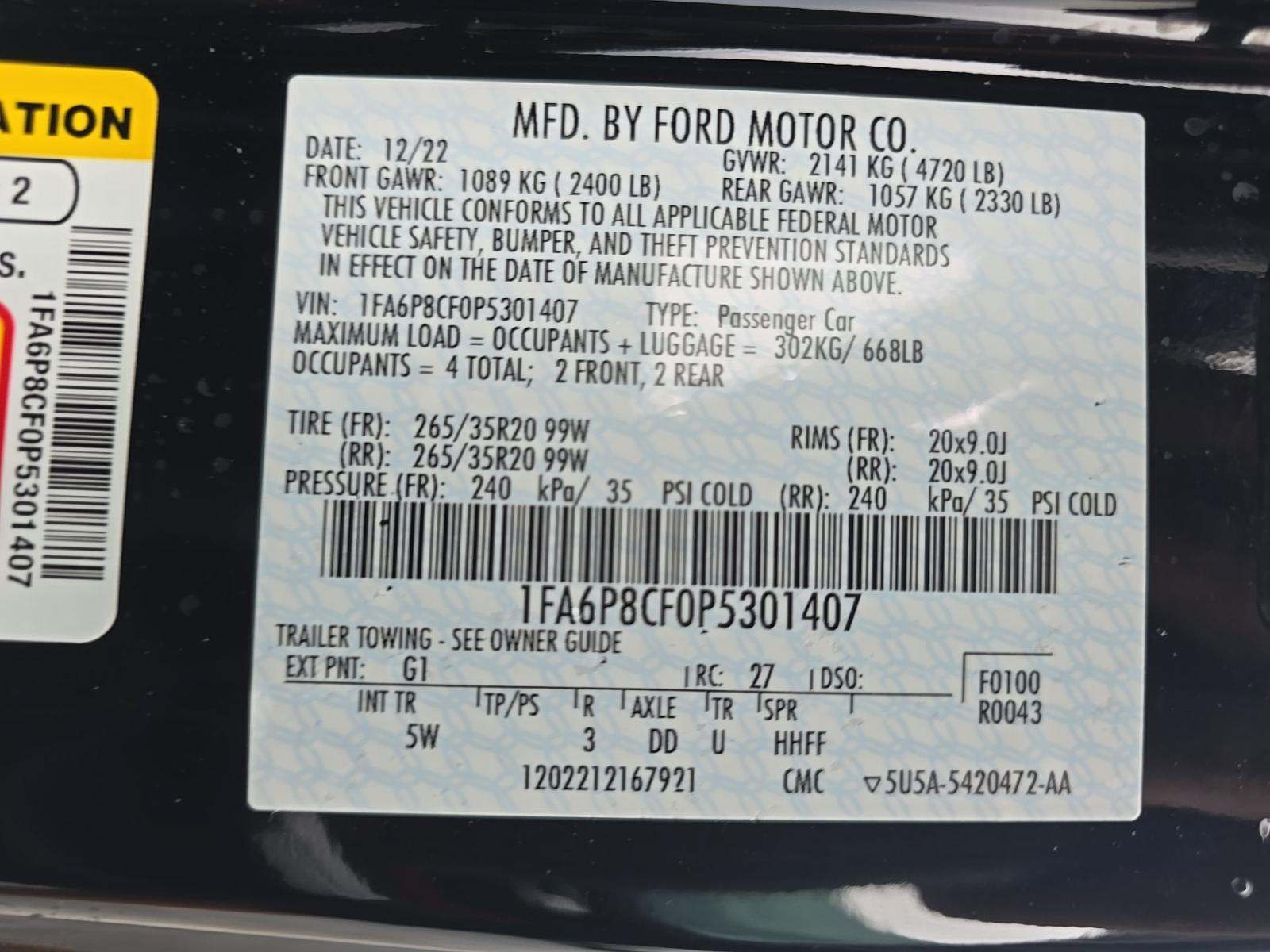 2023 Ford Mustang GT Premium RWD