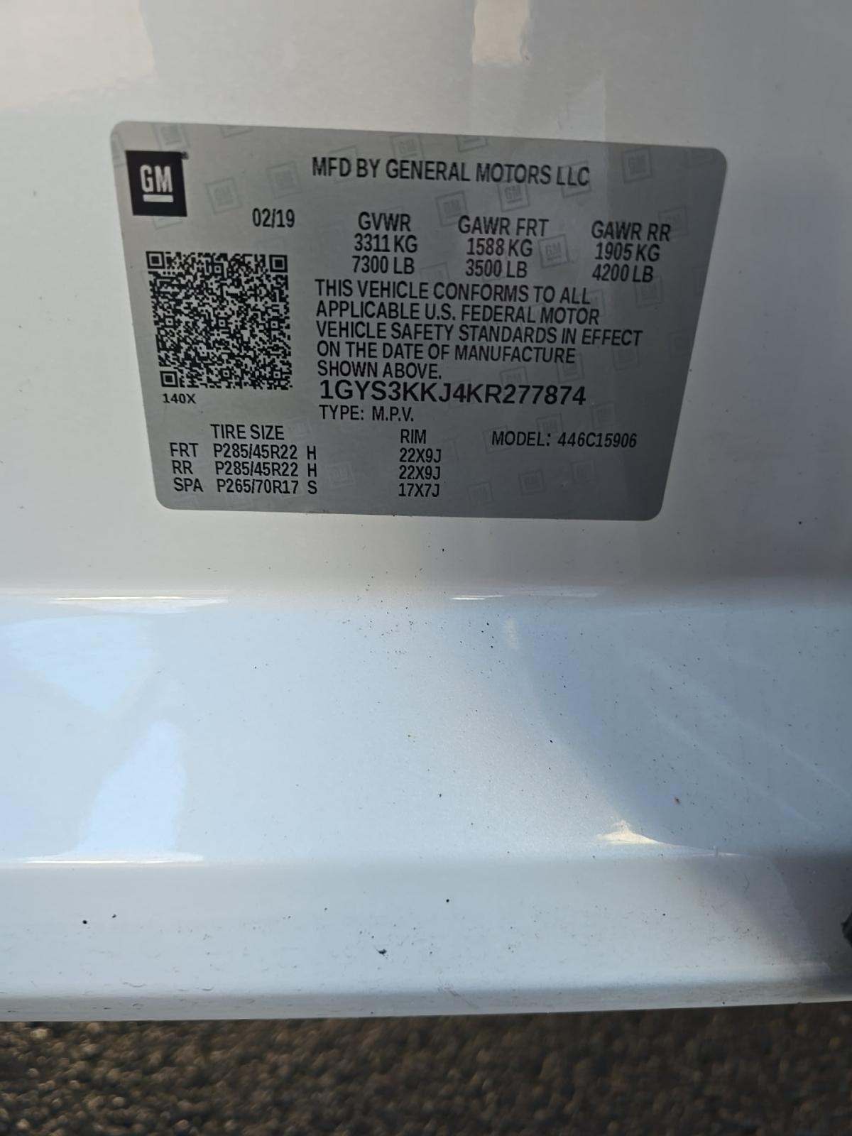 2019 Cadillac Escalade ESV Platinum RWD