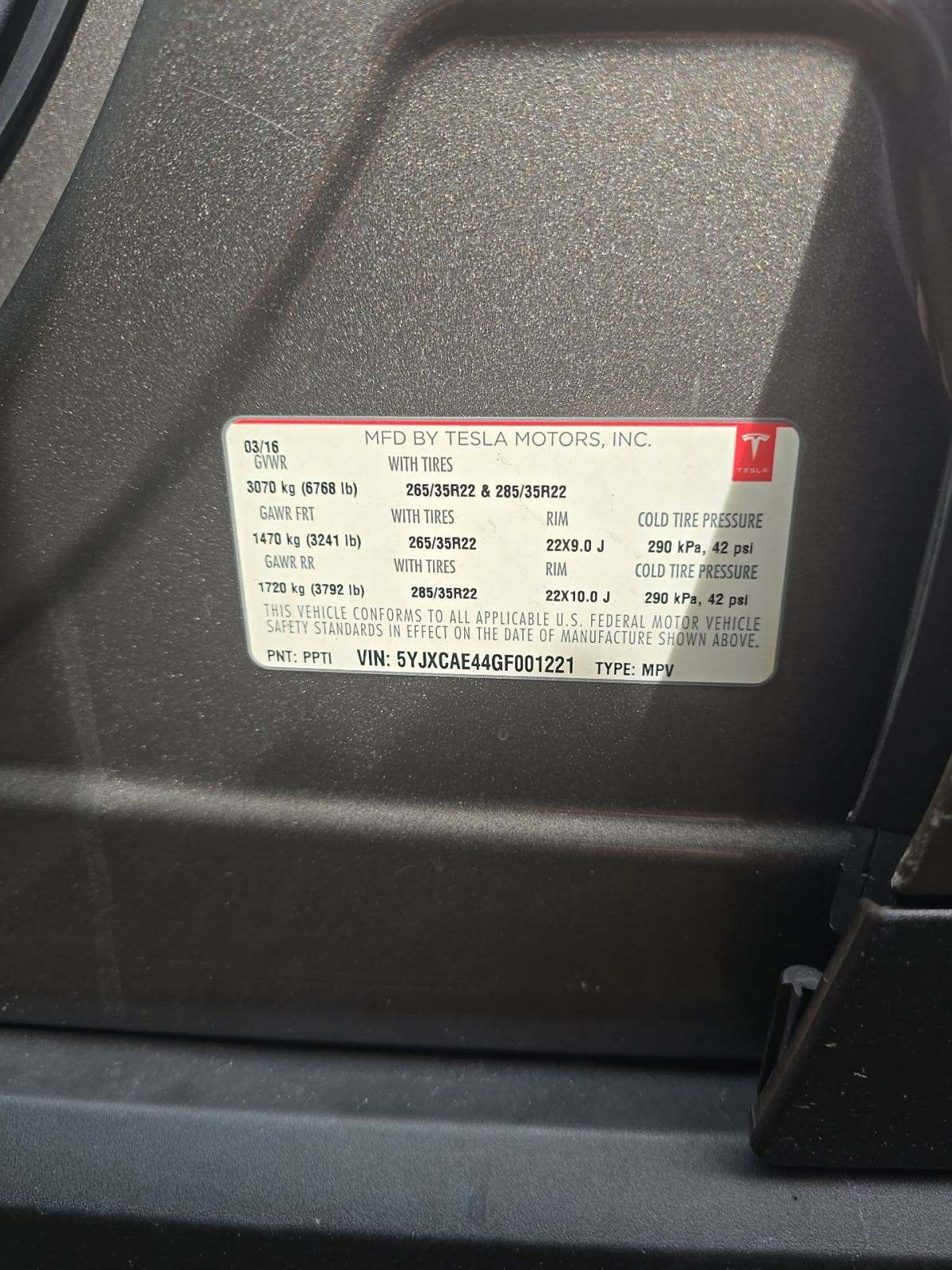 2016 Tesla Model X P90D AWD