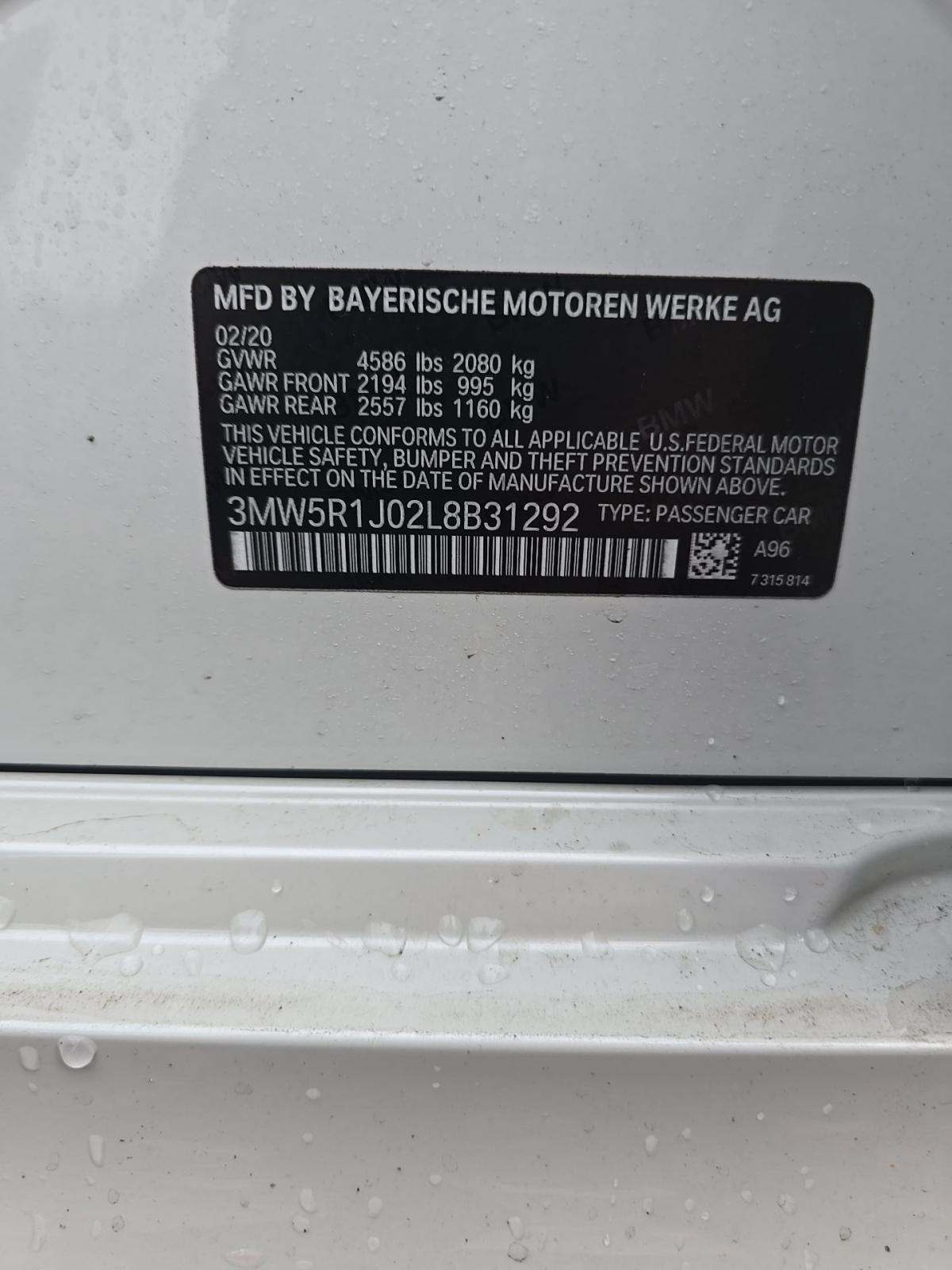 2020 BMW 3 Series 330i RWD