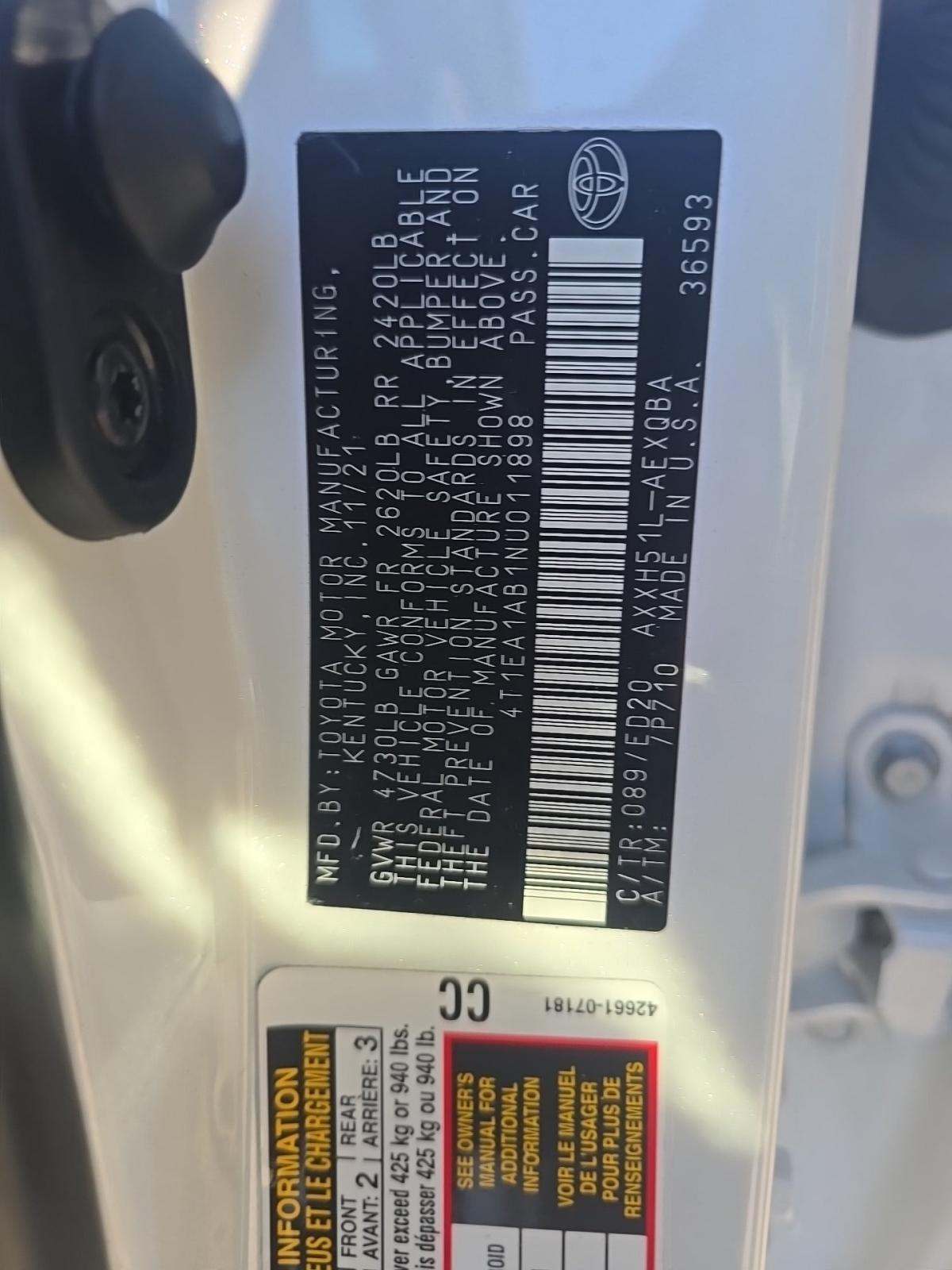 2022 Toyota Avalon Hybrid XSE Nightshade FWD