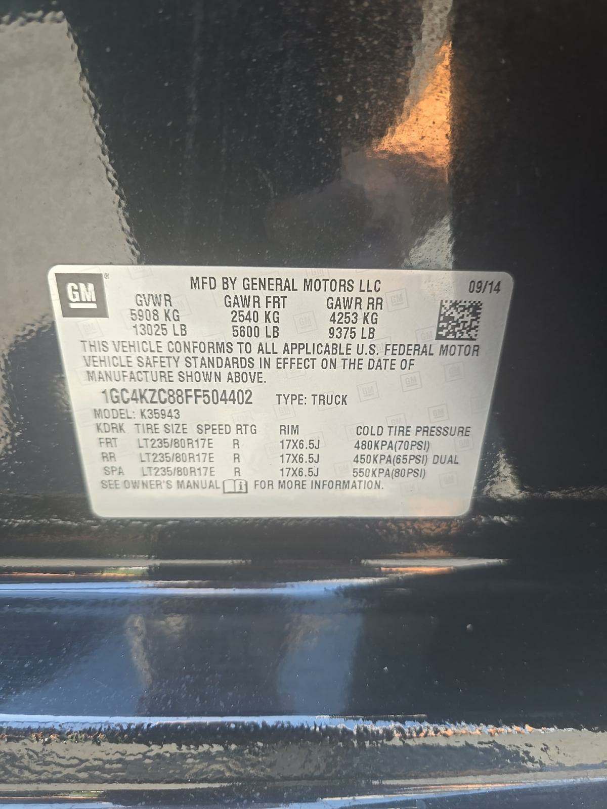 2015 Chevrolet Silverado 3500HD LT AWD