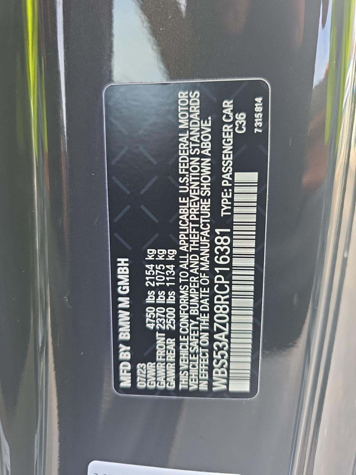 2024 BMW M4 Base RWD