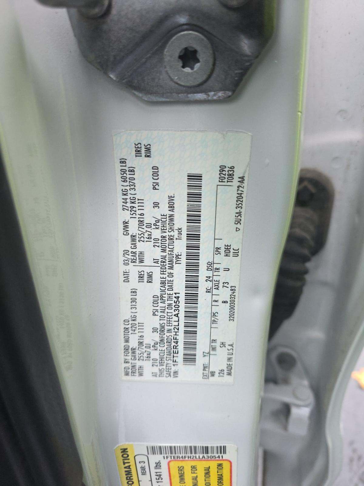 2020 Ford Ranger XL AWD