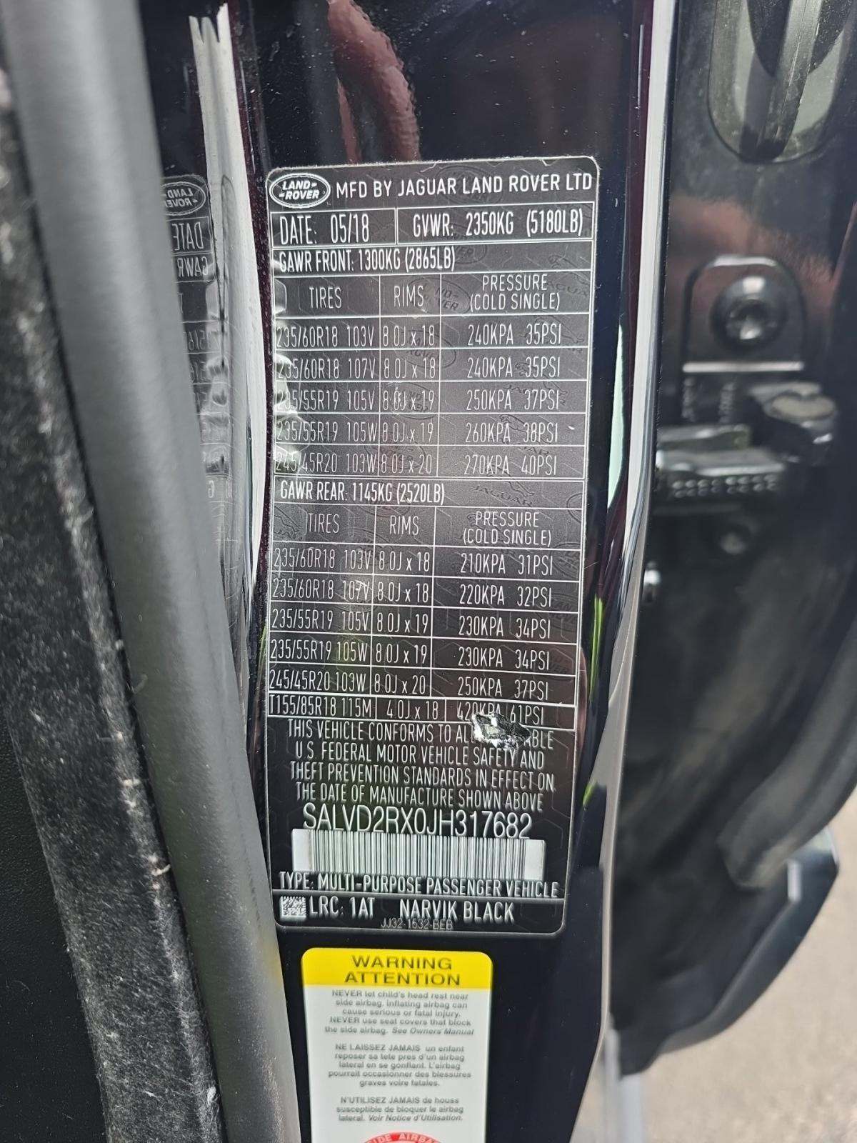 2018 Land Rover Range Rover Evoque HSE Dynamic AWD