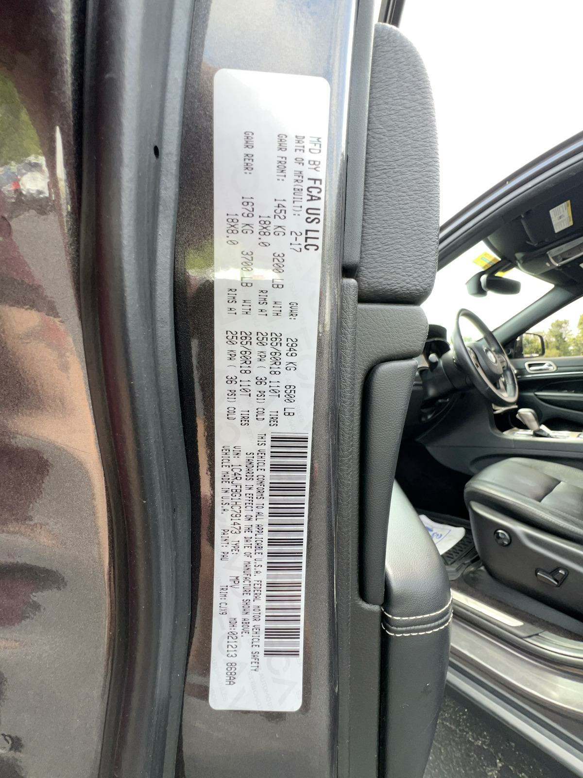 2017 Jeep Grand Cherokee Limited AWD