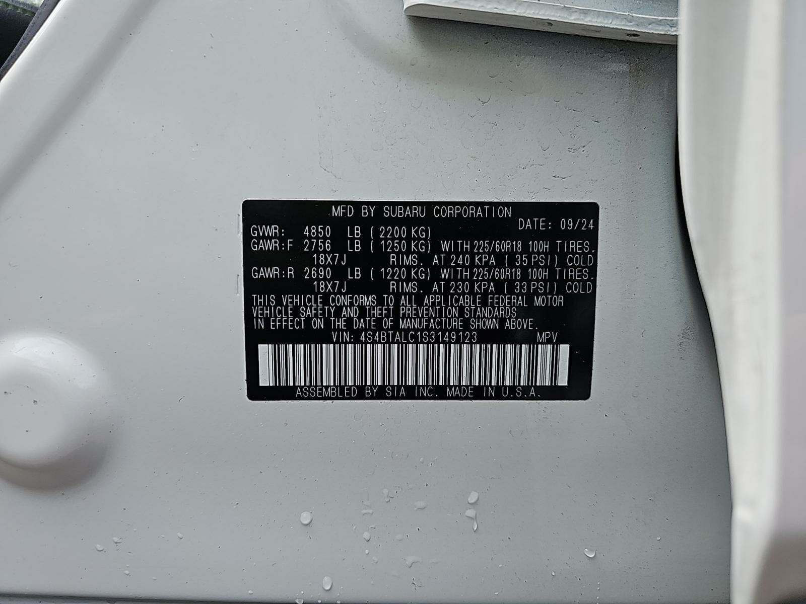 2025 Subaru Outback Onyx Edition AWD