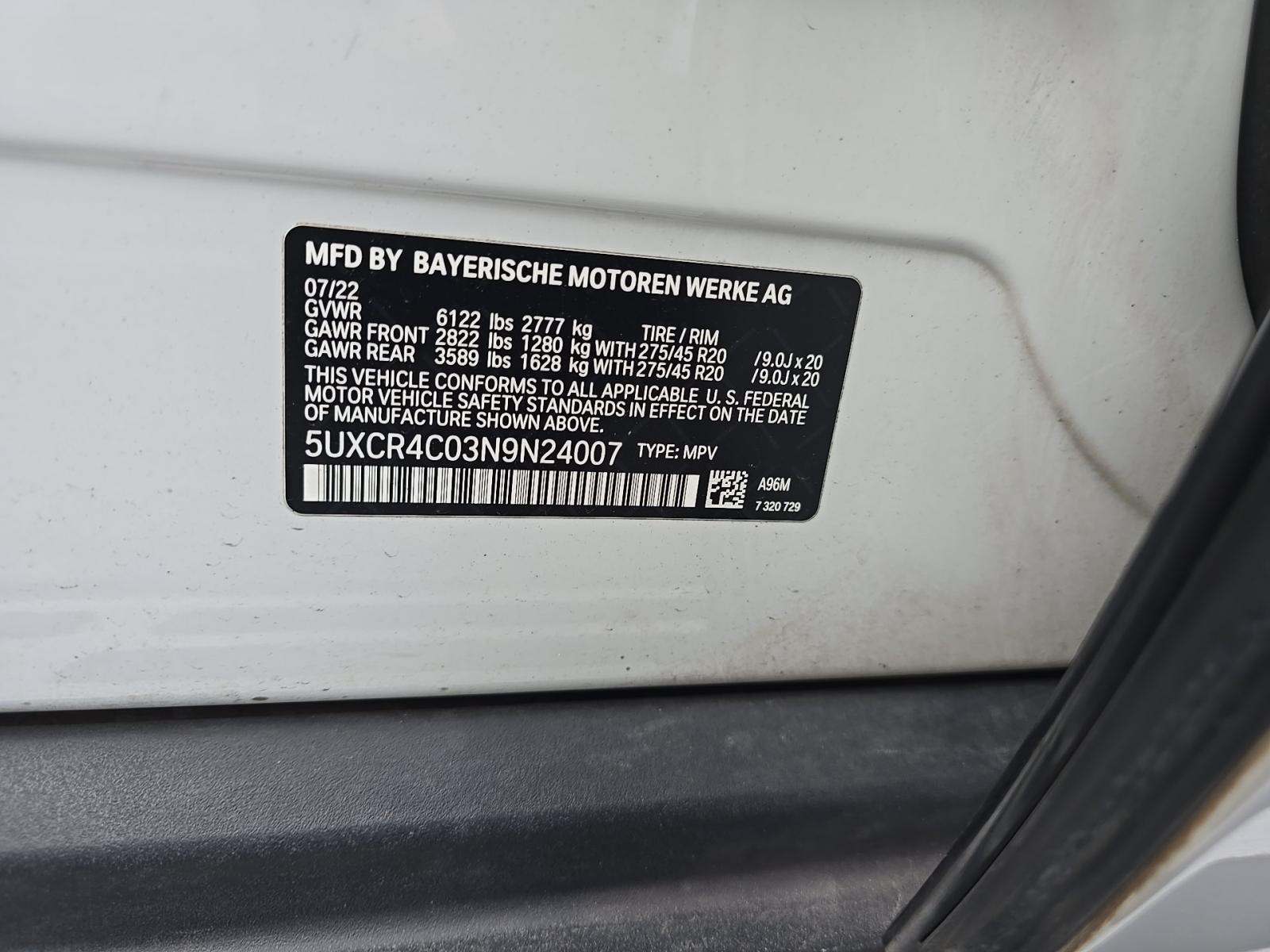 2022 BMW X5 sDrive40i RWD