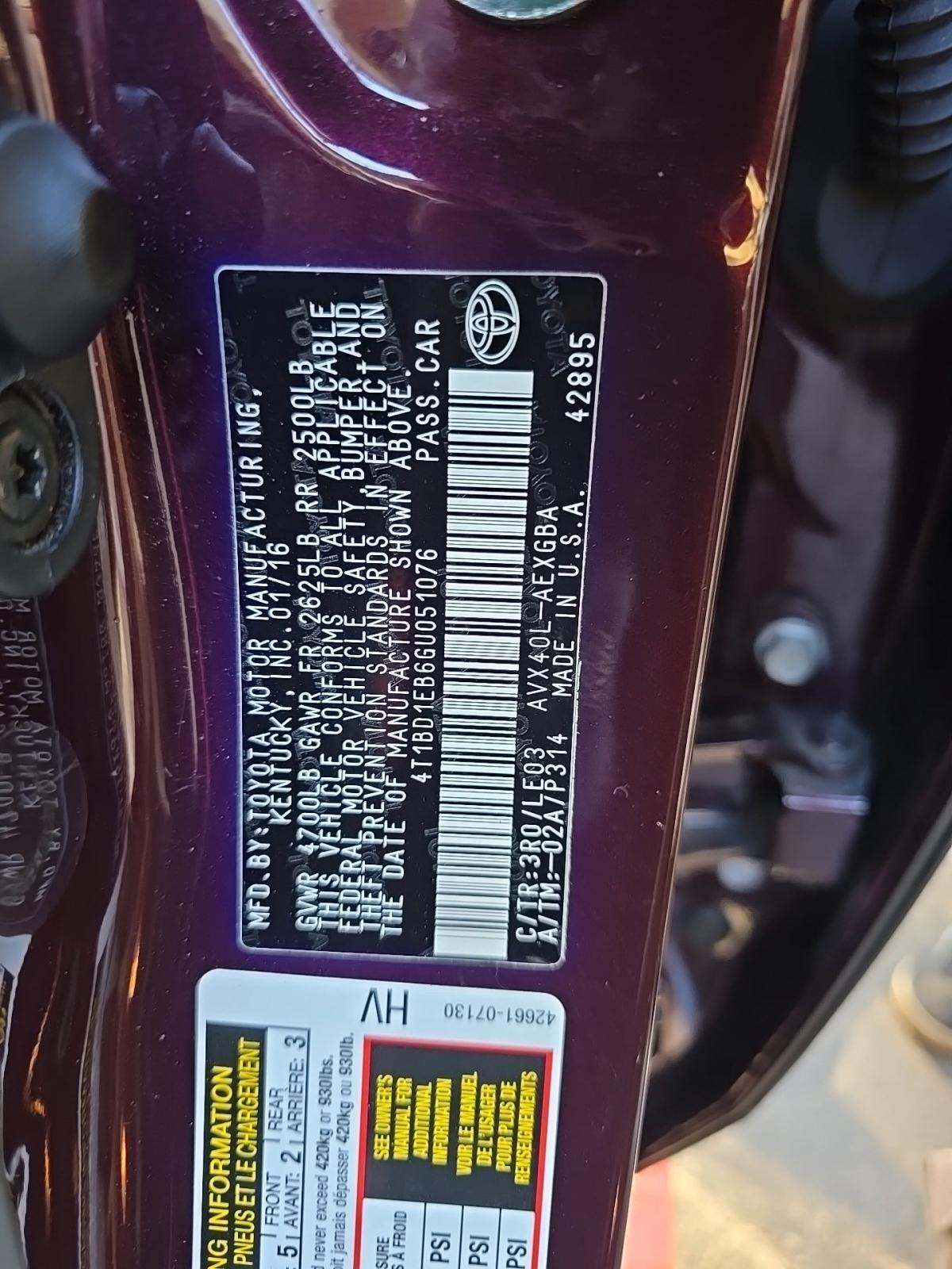 2016 Toyota Avalon Hybrid XLE Premium FWD