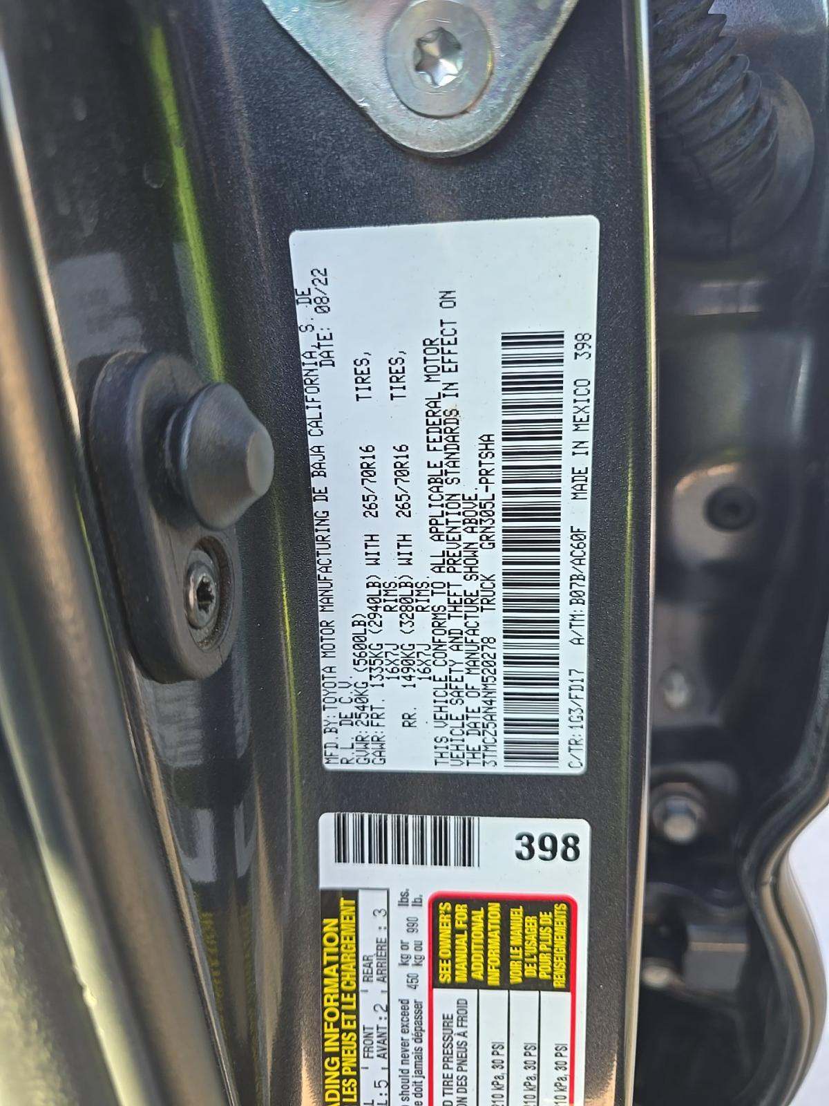 2022 Toyota Tacoma TRD Off-Road AWD