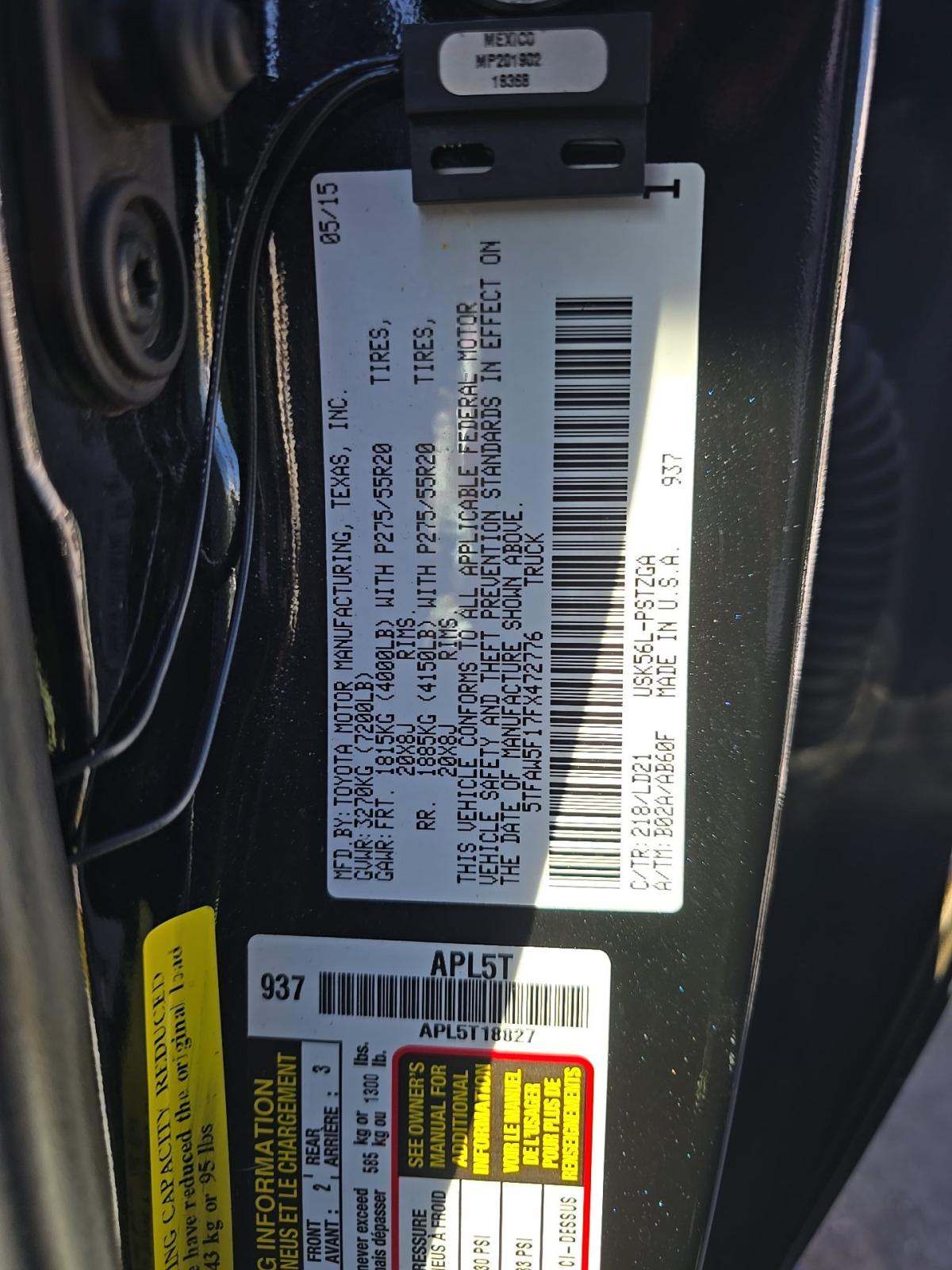 2015 Toyota Tundra 1794 Edition AWD