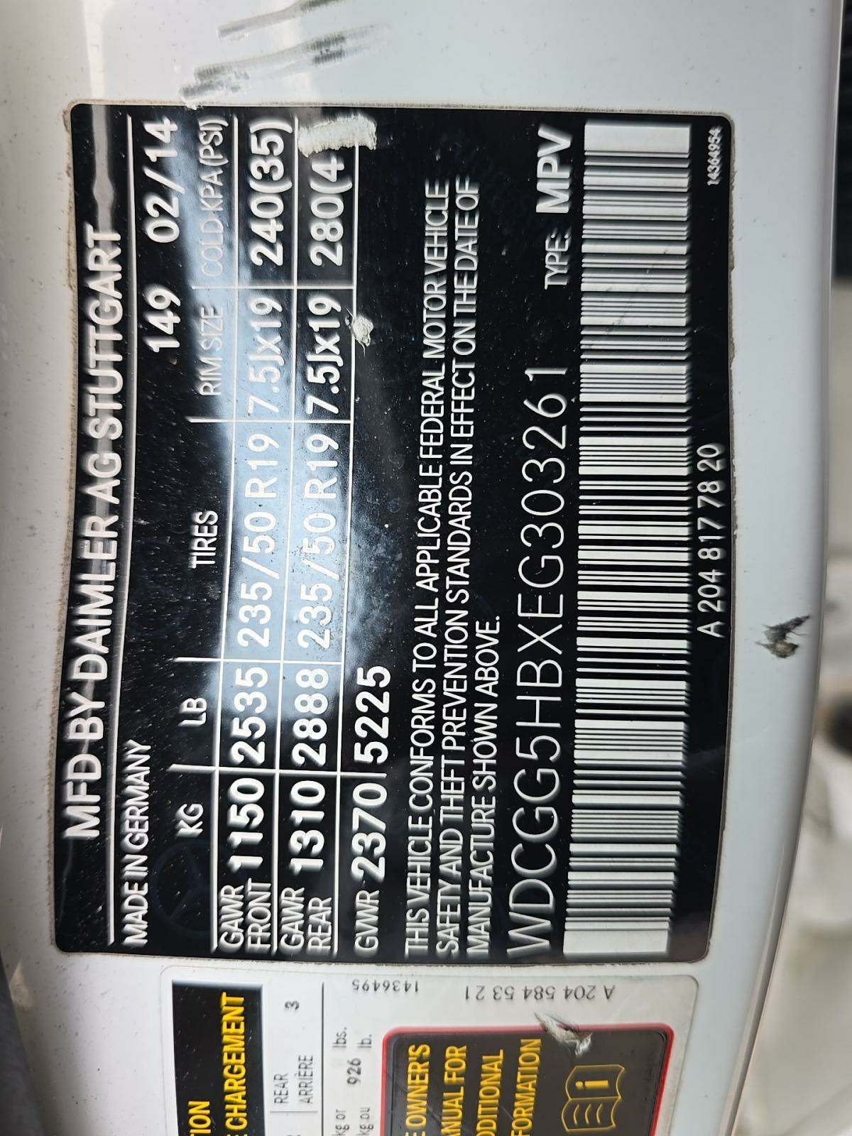 2014 Mercedes-Benz GLK-Class GLK 350 RWD