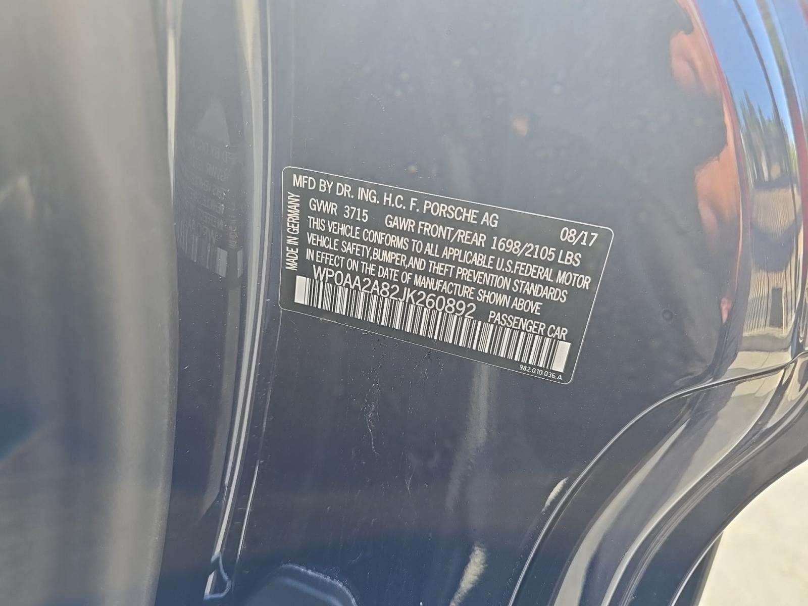 2018 Porsche 718 Cayman Base RWD