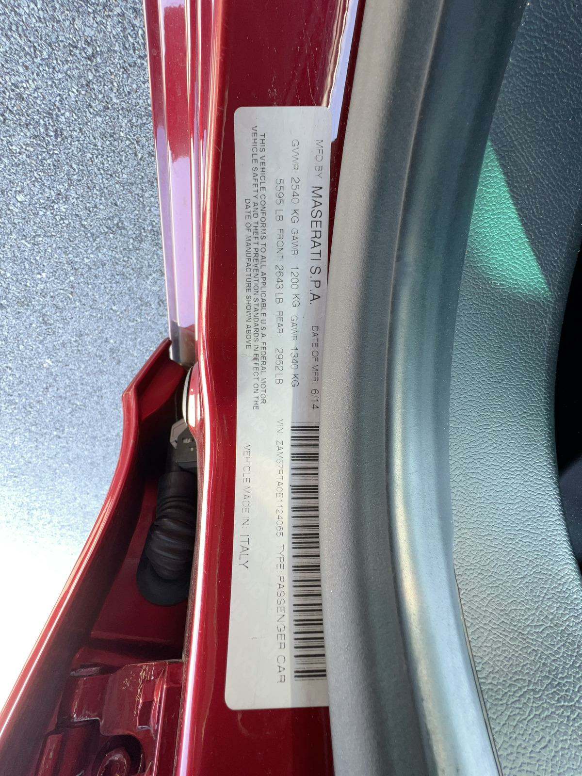 2014 Maserati Ghibli S Q4 AWD