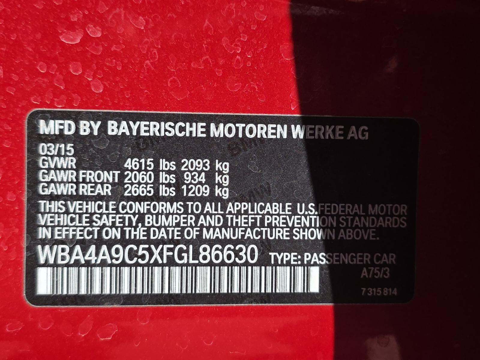 2015 BMW 4 Series 428i RWD