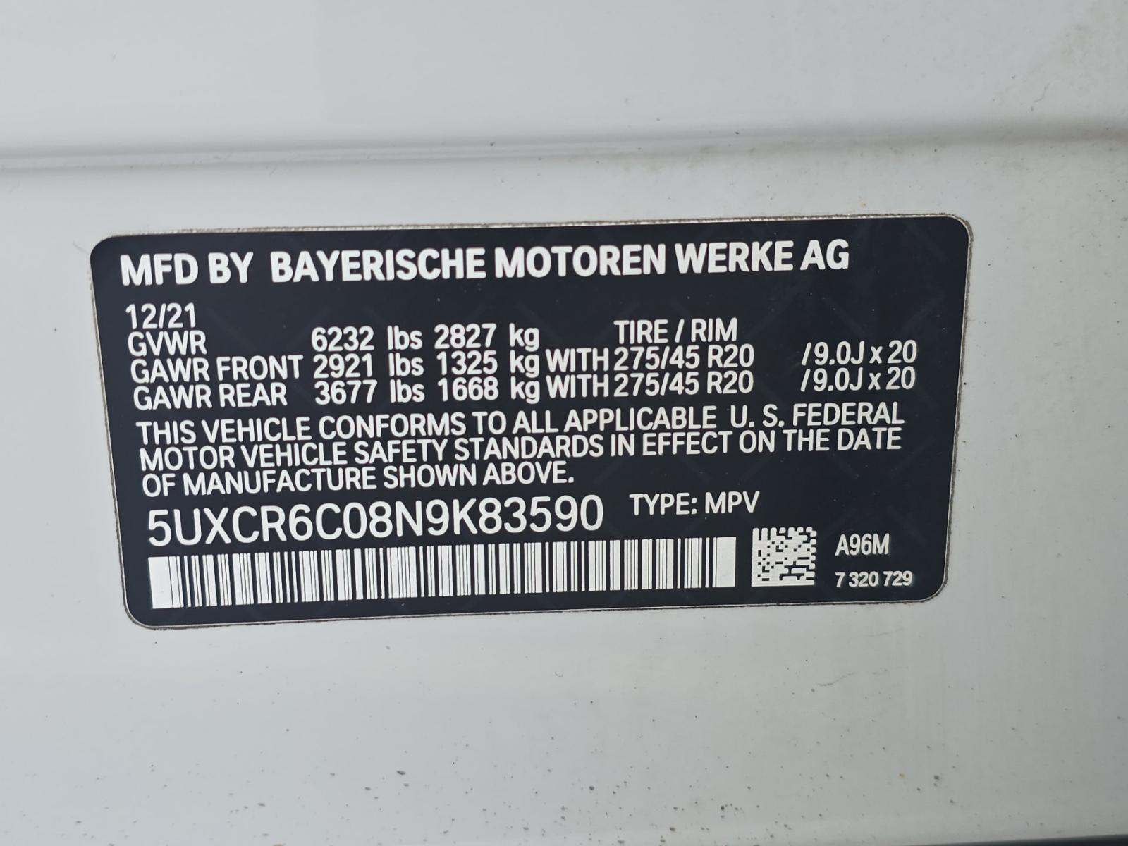 2022 BMW X5 xDrive40i AWD