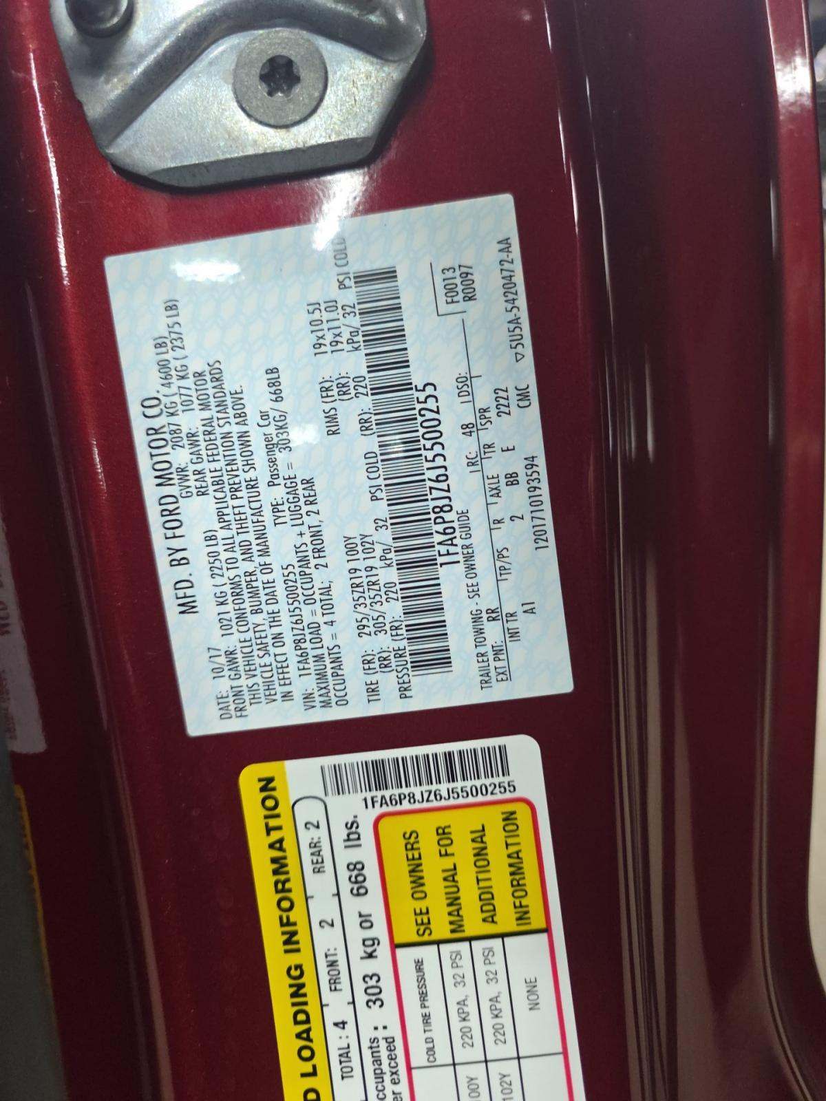 2018 Ford Mustang Shelby GT350 RWD