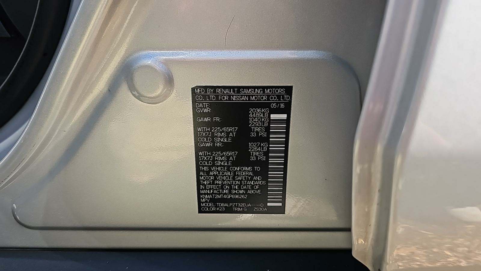 2016 Nissan Rogue S FWD