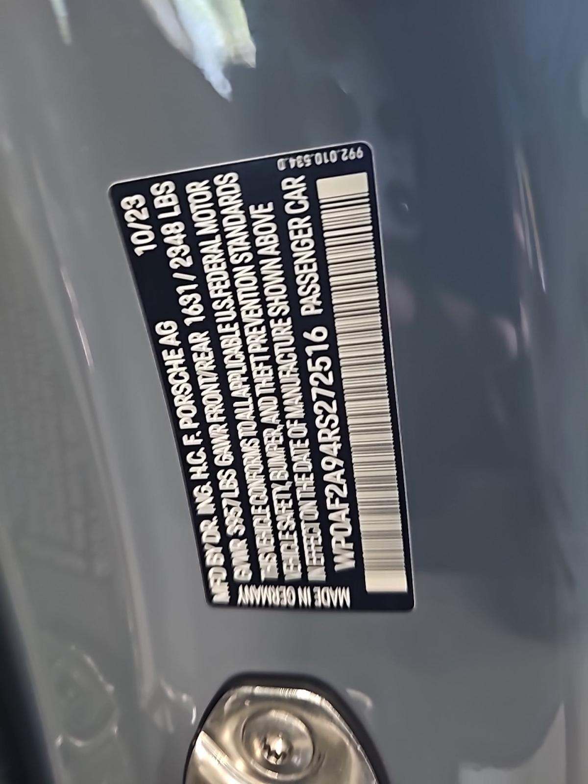 2024 Porsche 911 GT3 RS RWD