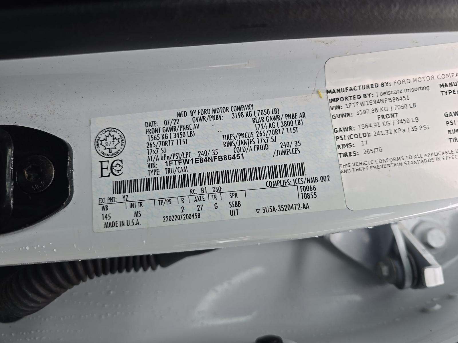 2022 Ford F-150 XLT AWD