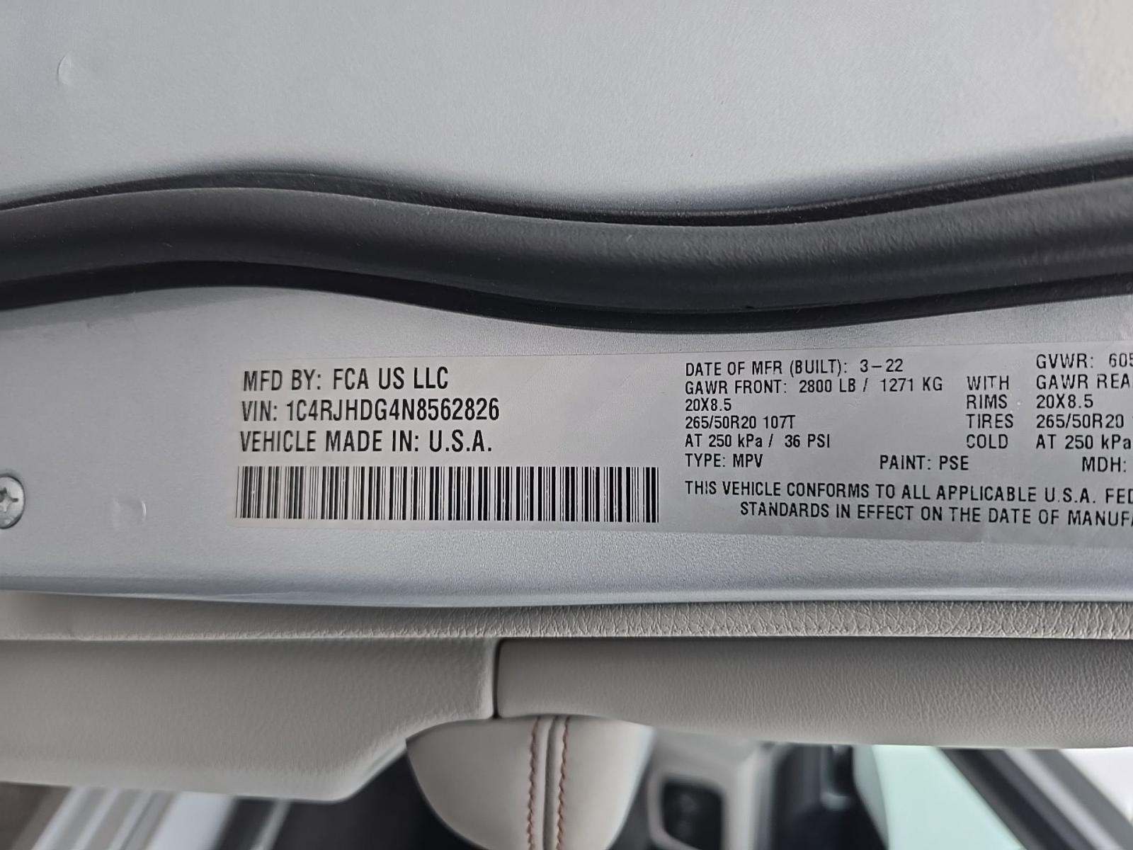 2022 Jeep Grand Cherokee Overland AWD