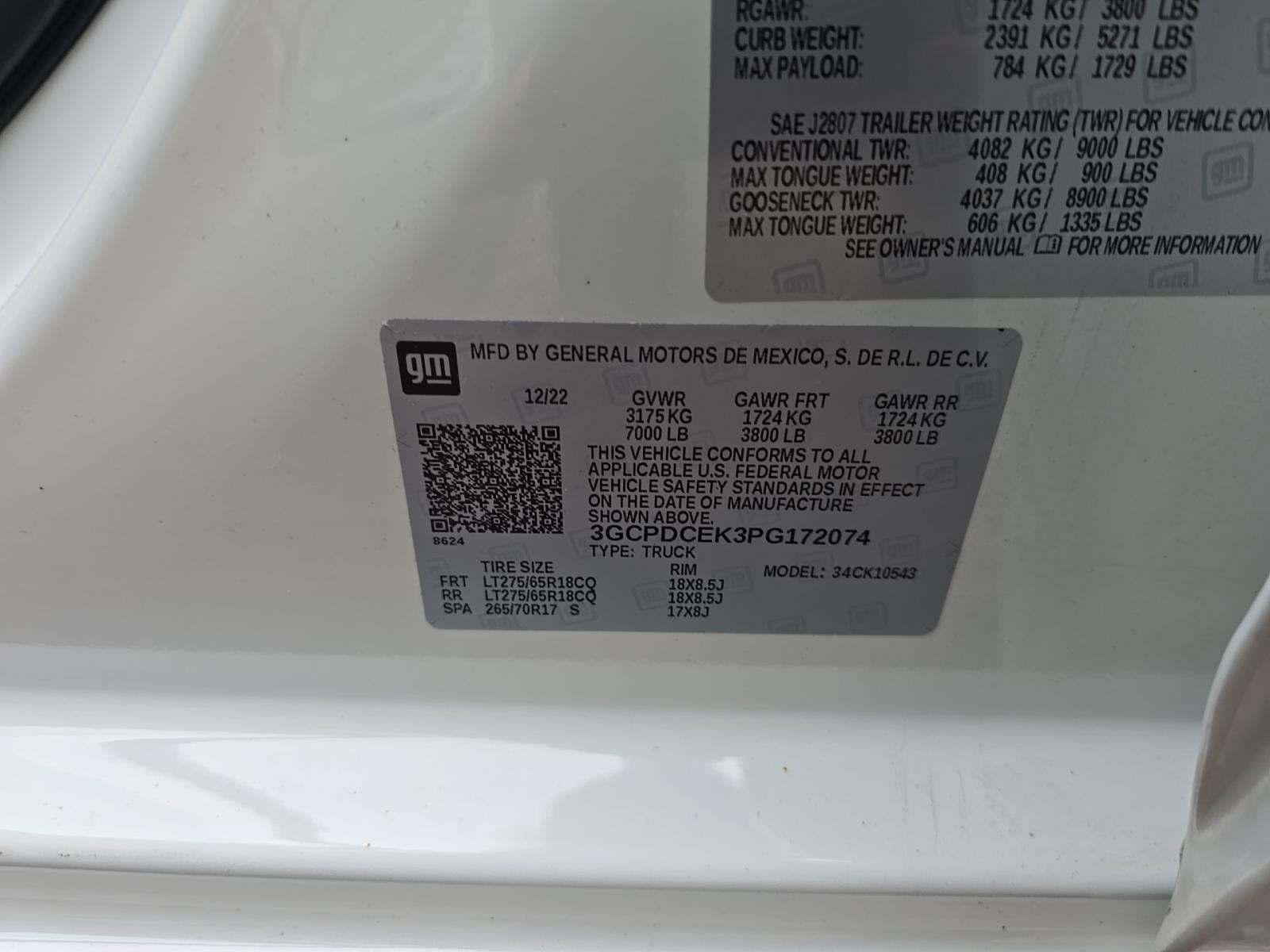 2023 Chevrolet Silverado 1500 Custom Trail Boss AWD