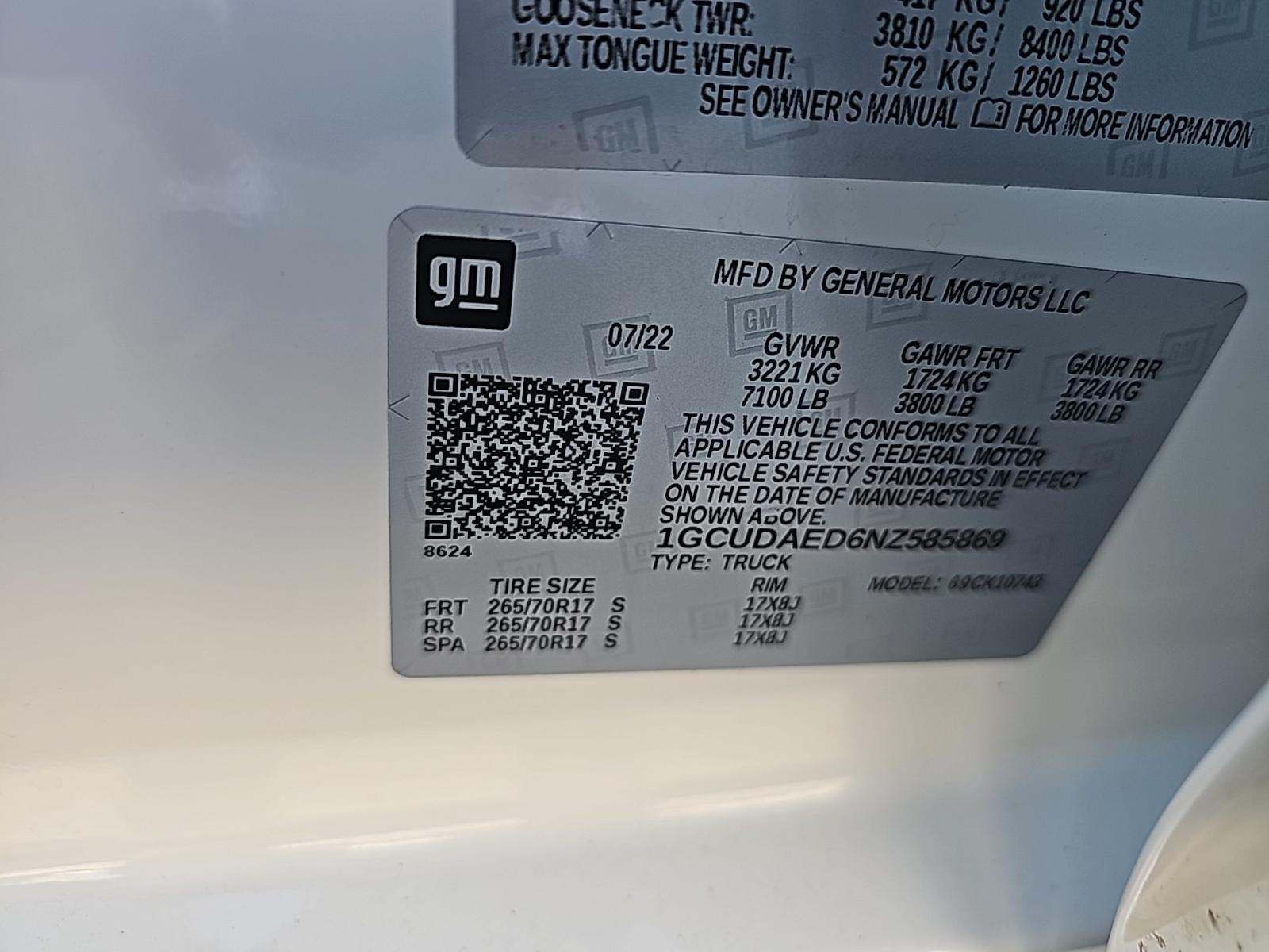 2022 Chevrolet Silverado 1500 Work Truck AWD