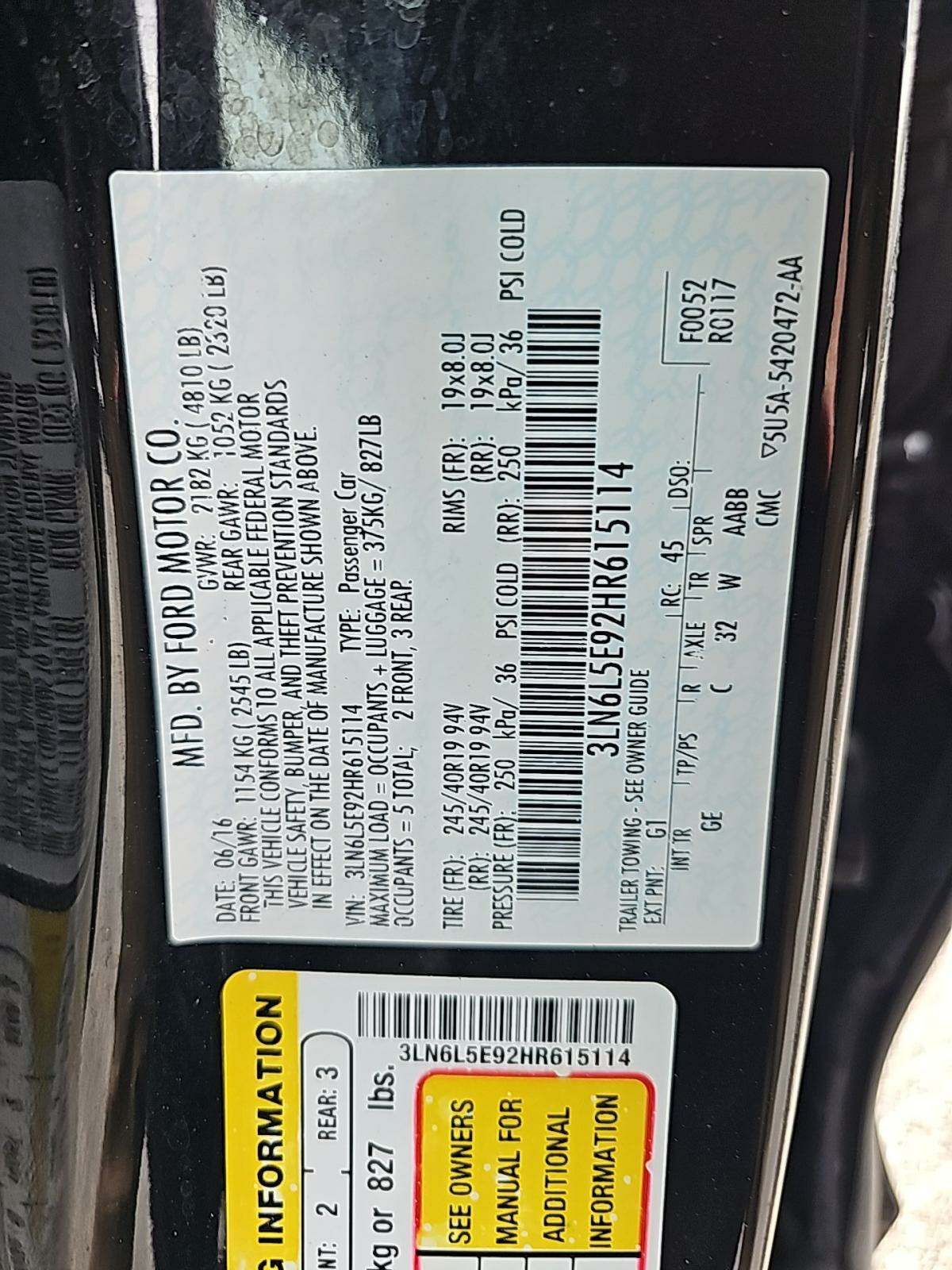 2017 Lincoln MKZ Reserve FWD