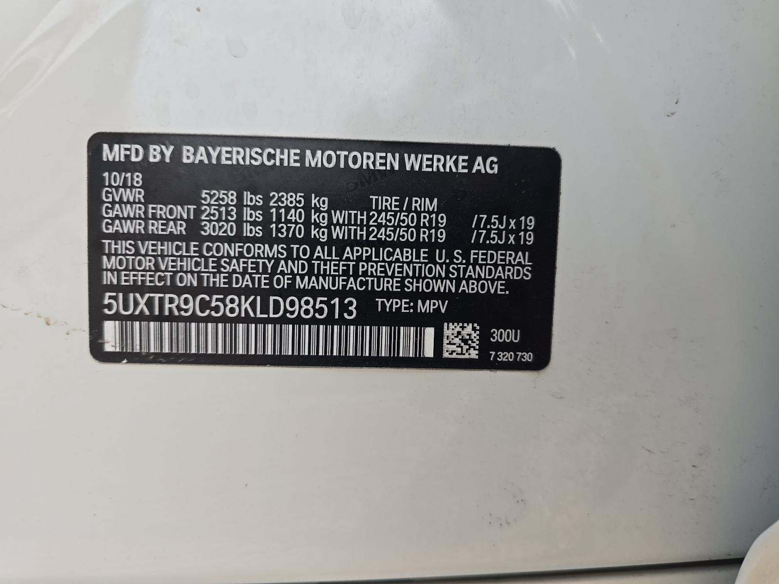 2019 BMW X3 xDrive30i AWD