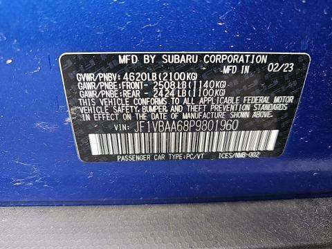 2023 Subaru WRX Base AWD