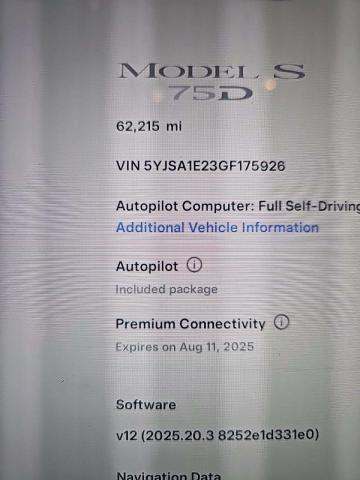 2016 Tesla Model S 75D AWD
