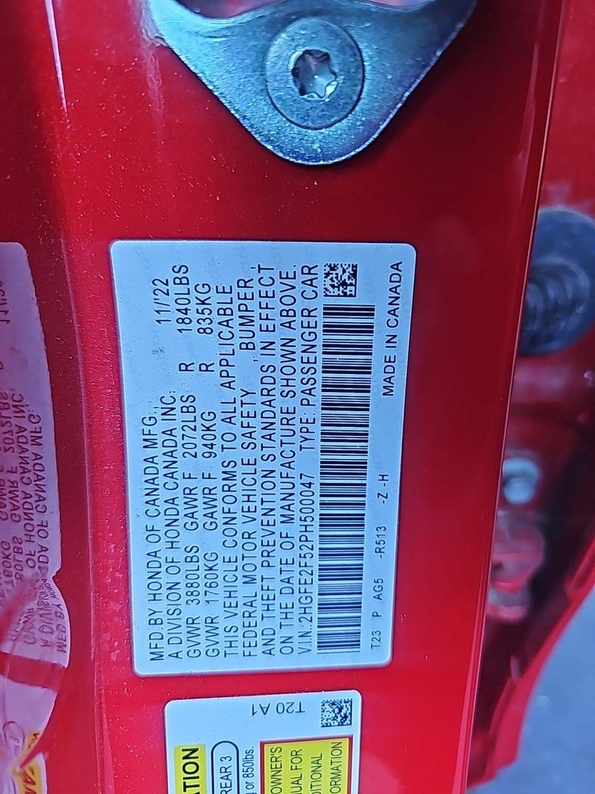 2023 Honda Civic Sport FWD