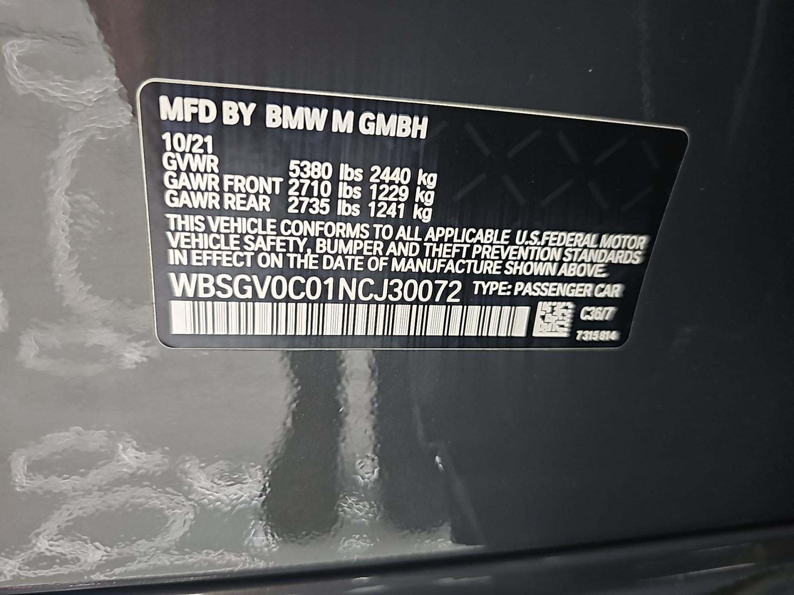 2022 BMW M8 Competition AWD