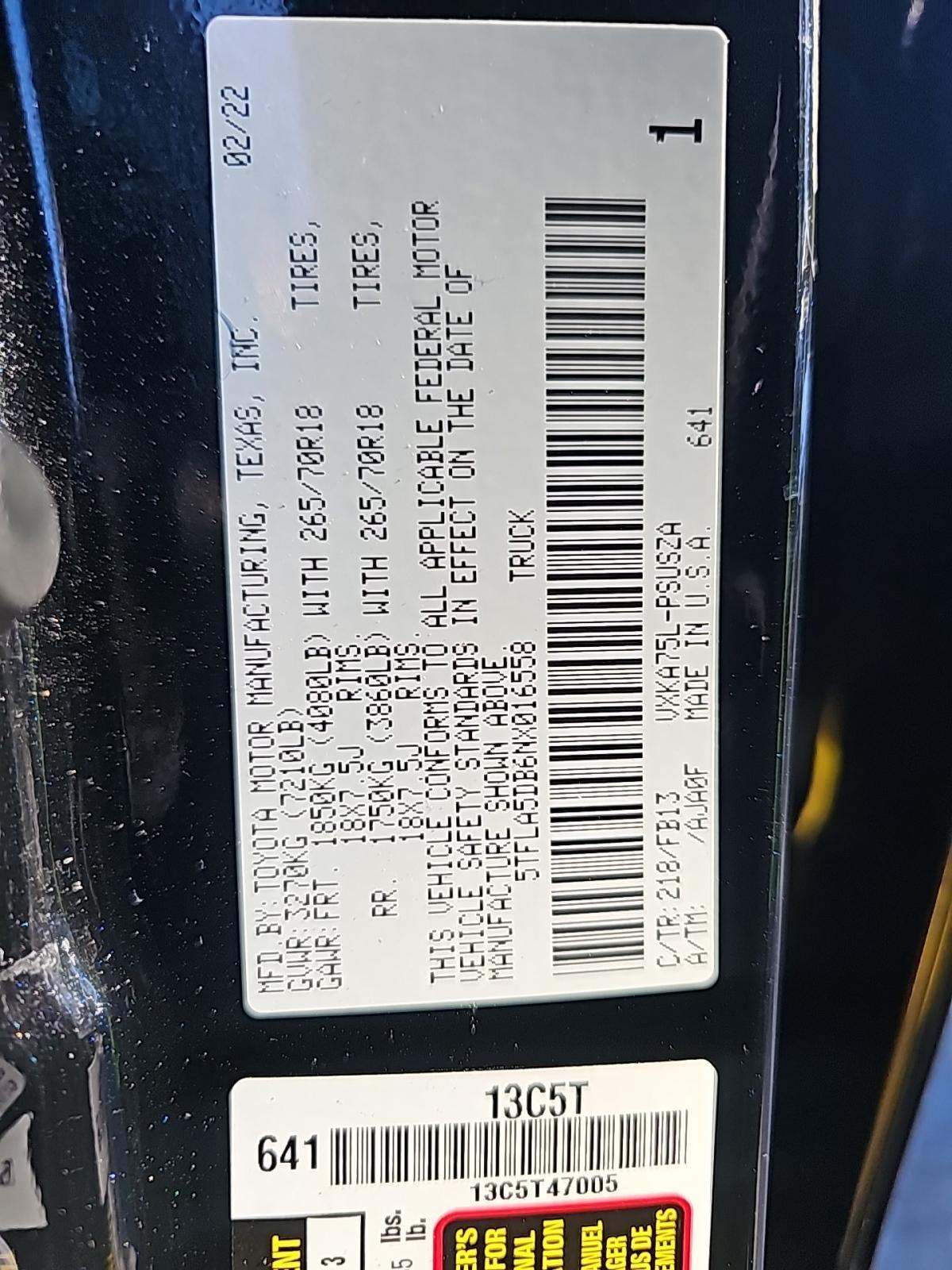 2022 Toyota Tundra SR5 AWD