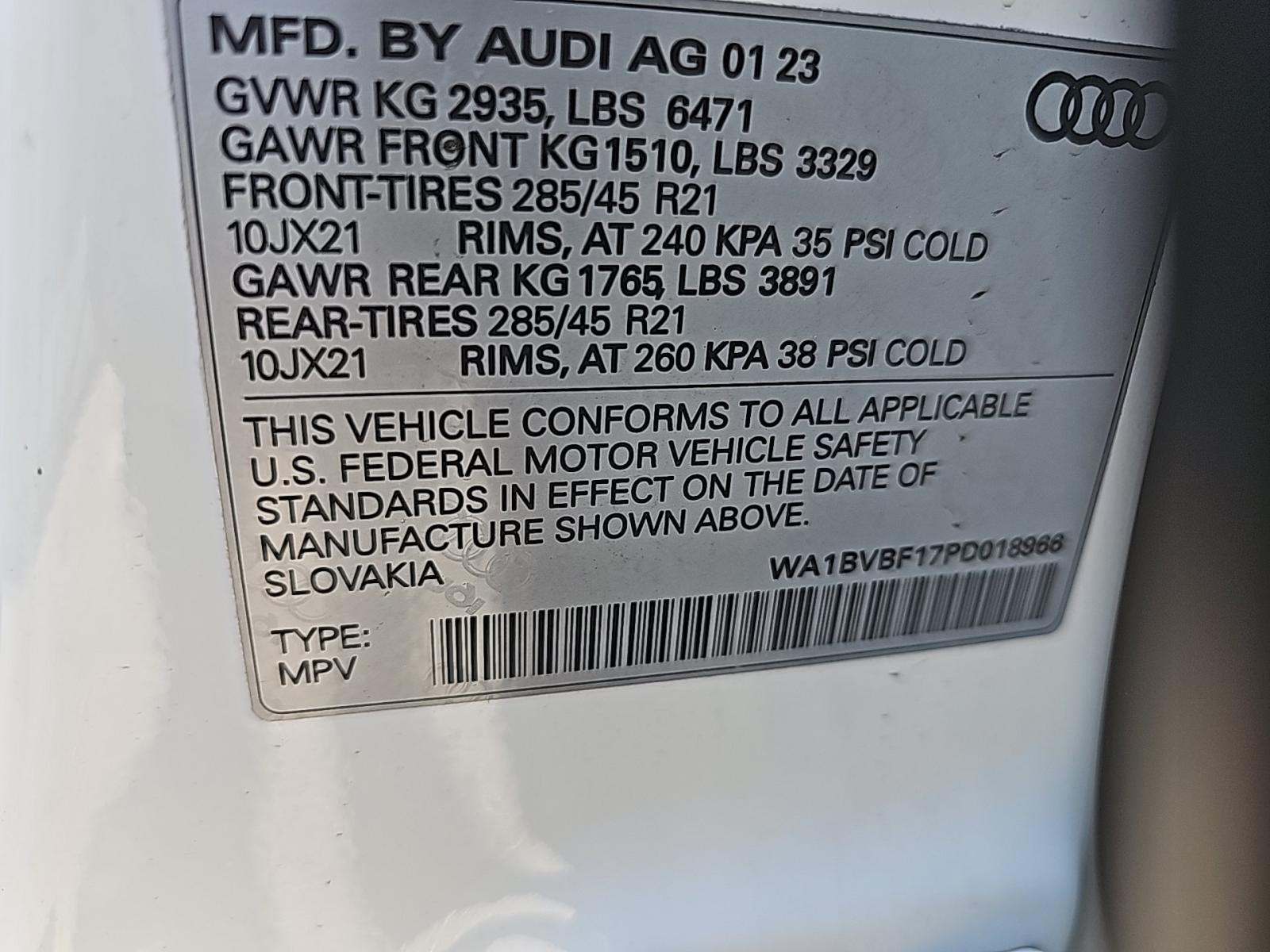 2023 Audi Q8 Premium Plus AWD