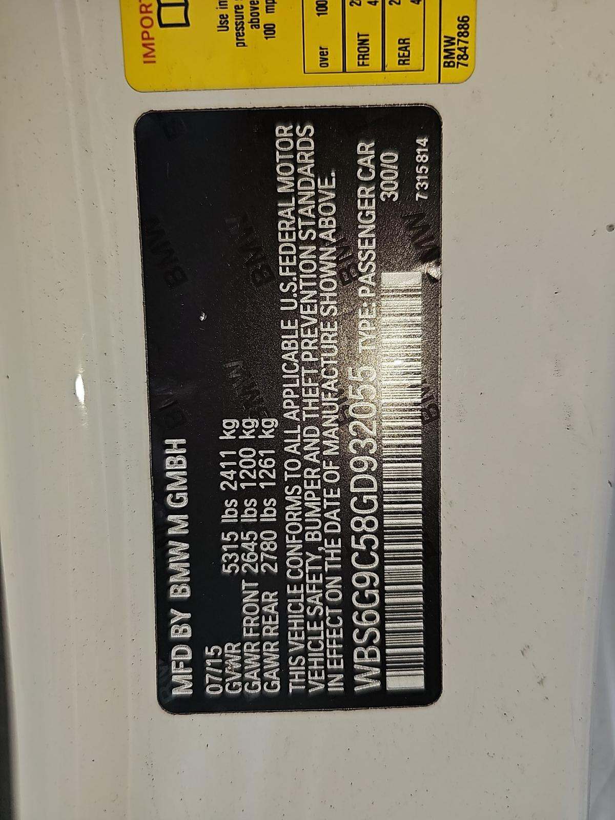 2016 BMW M6 Base RWD