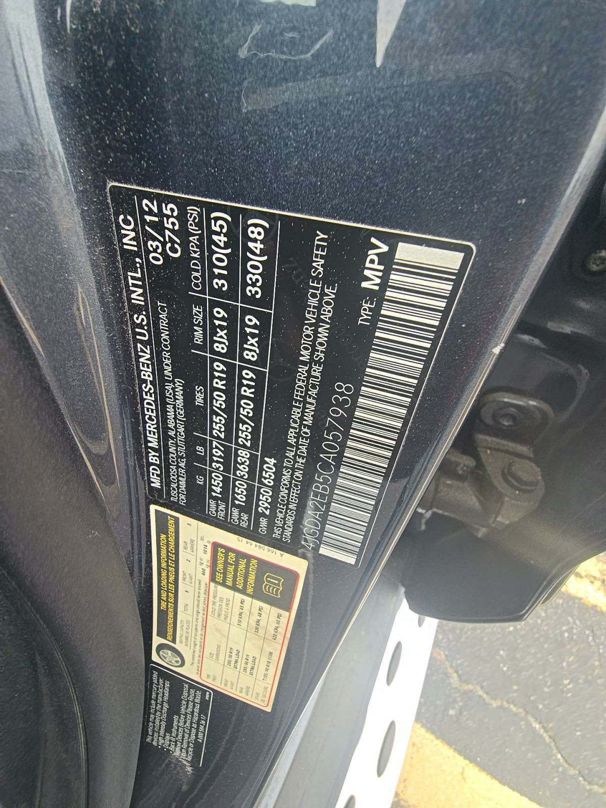 2012 Mercedes-Benz M-Class ML 350 BlueTEC AWD