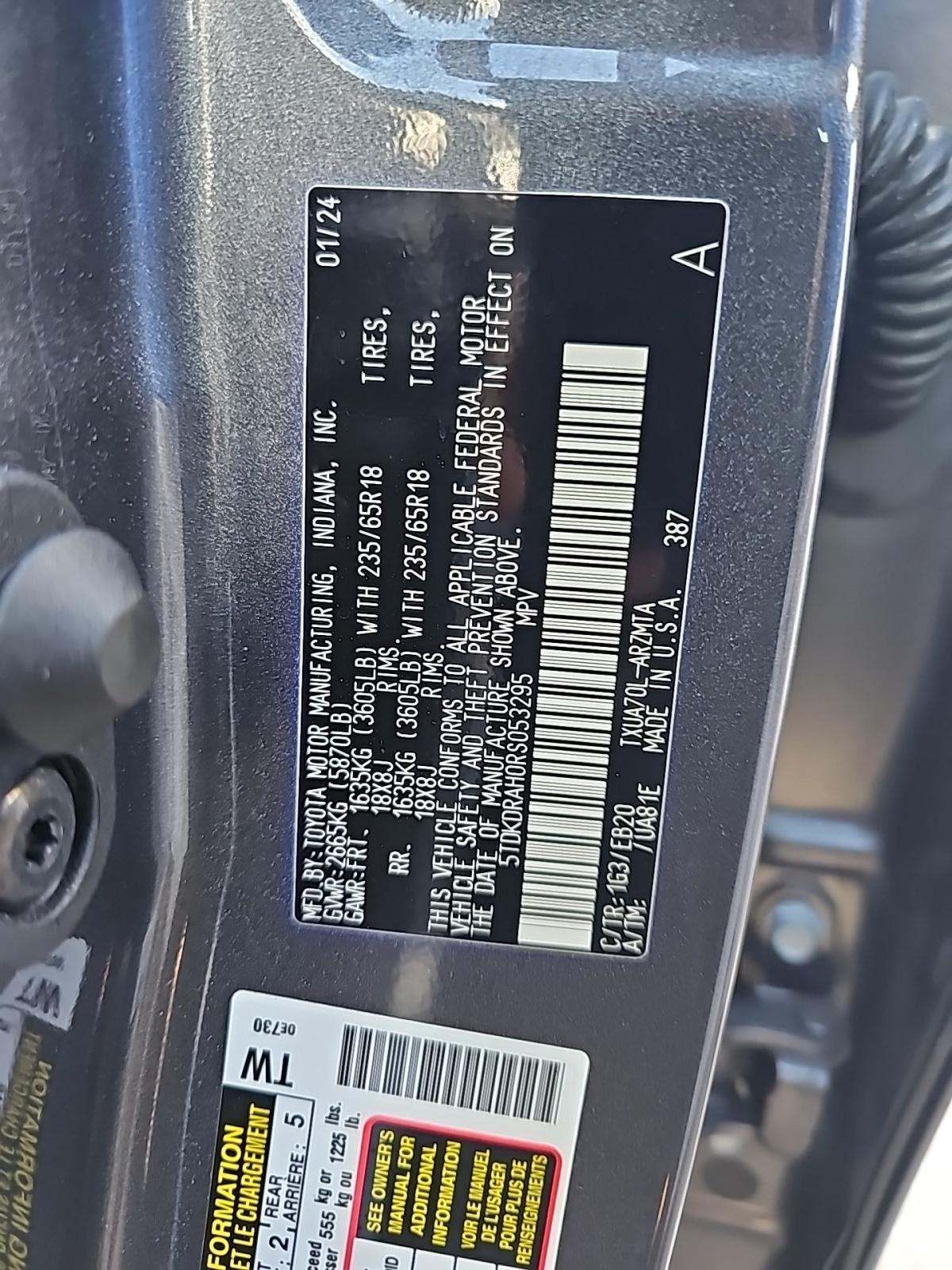 2024 Toyota Highlander XLE FWD