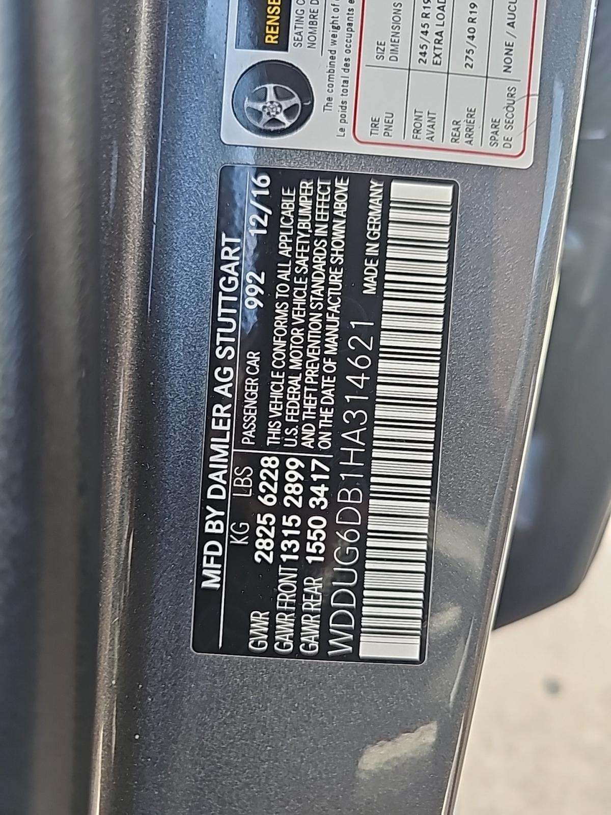 2017 Mercedes-Benz S-Class S 550e RWD