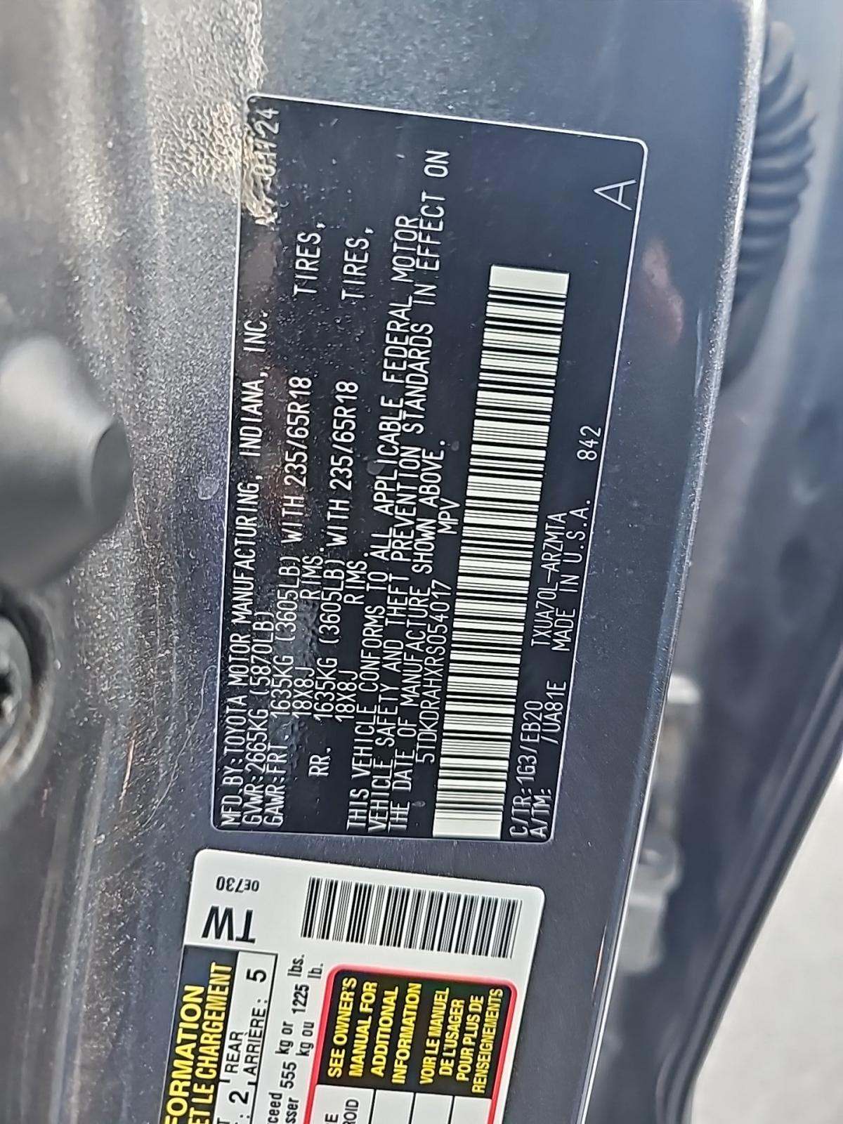 2024 Toyota Highlander XLE FWD