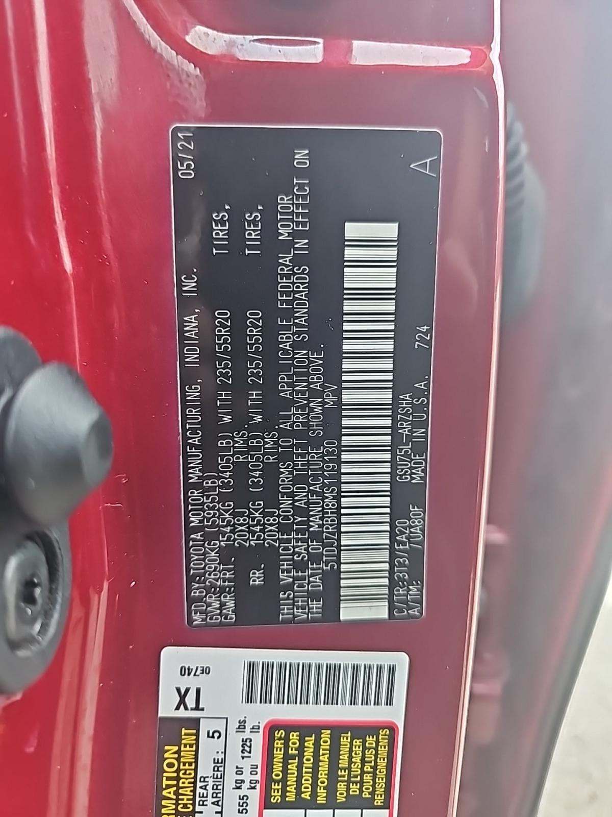 2021 Toyota Highlander XSE AWD