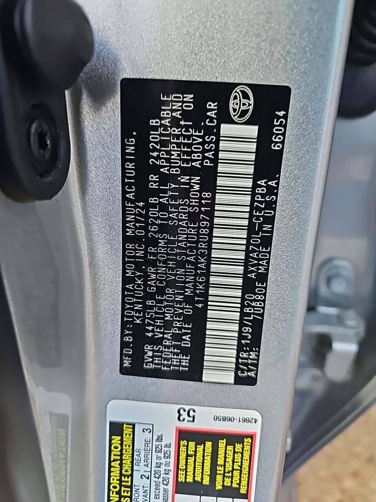 2024 Toyota Camry XSE FWD