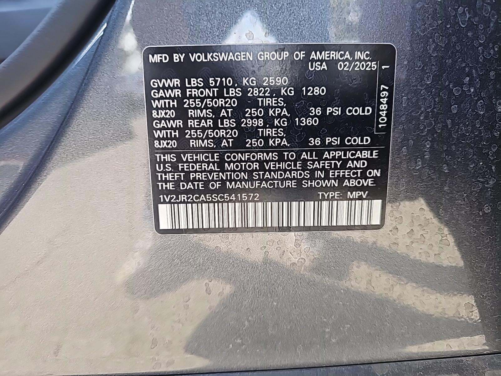 2025 Volkswagen Atlas 2.0T SE FWD